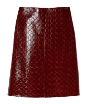 GUCCI GG EMBOSSED MID-LENGTH SKIRT