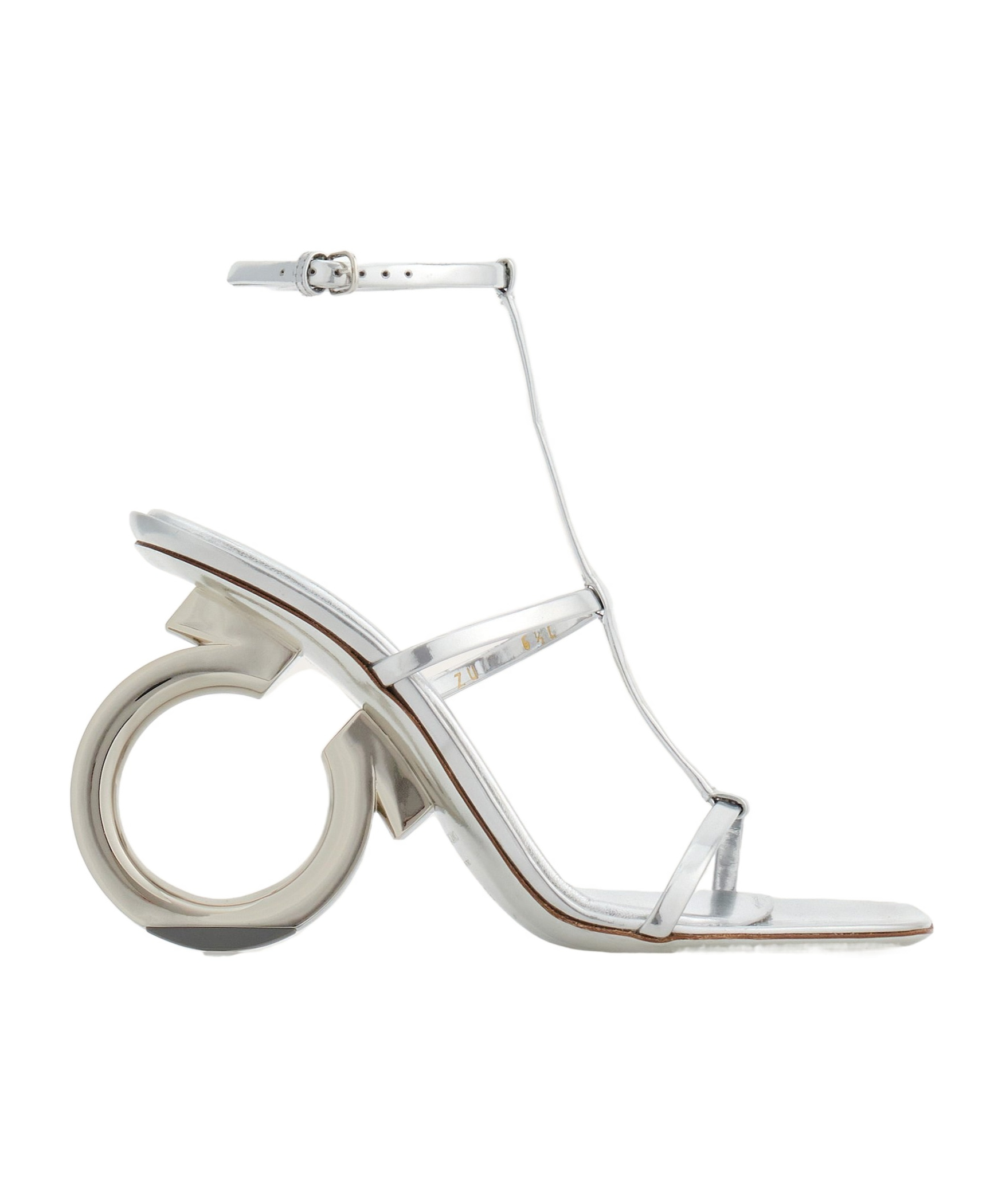 Shop Ferragamo Salvatore Square Toe Heeled Sandals In White