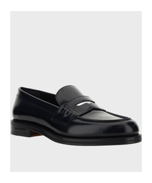 Dsquared2 Man Loafers Black Size 11 Soft Leather In Black