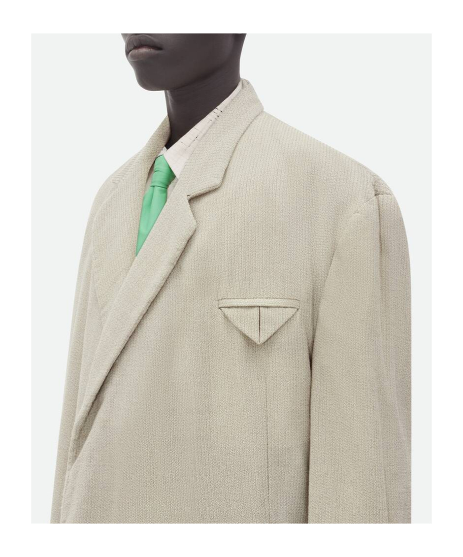 Bottega Veneta Long-sleeved Lapel Jacket In White