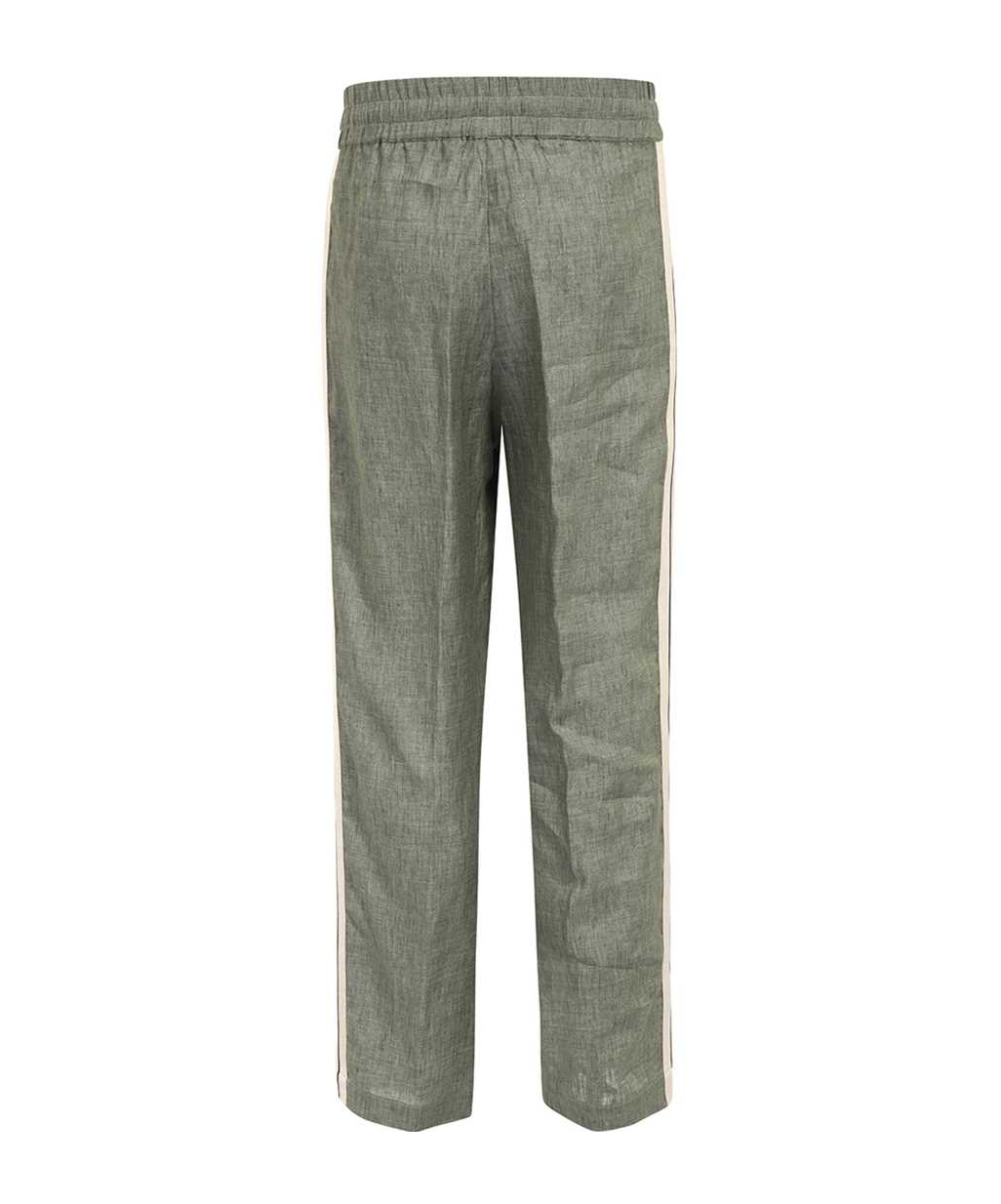 Palm Angels Logo-embroidered Linen Track Pants In Gray