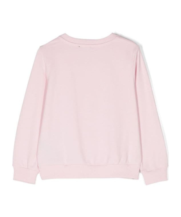 Balmain Embroidered-logo Cotton Sweatshirt In Pink