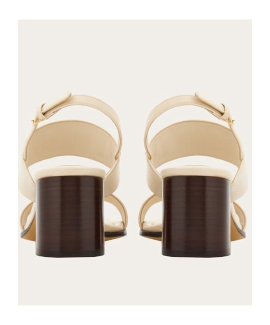 Ferragamo 55mm Gancini-buckle Leather Sandals In Nude