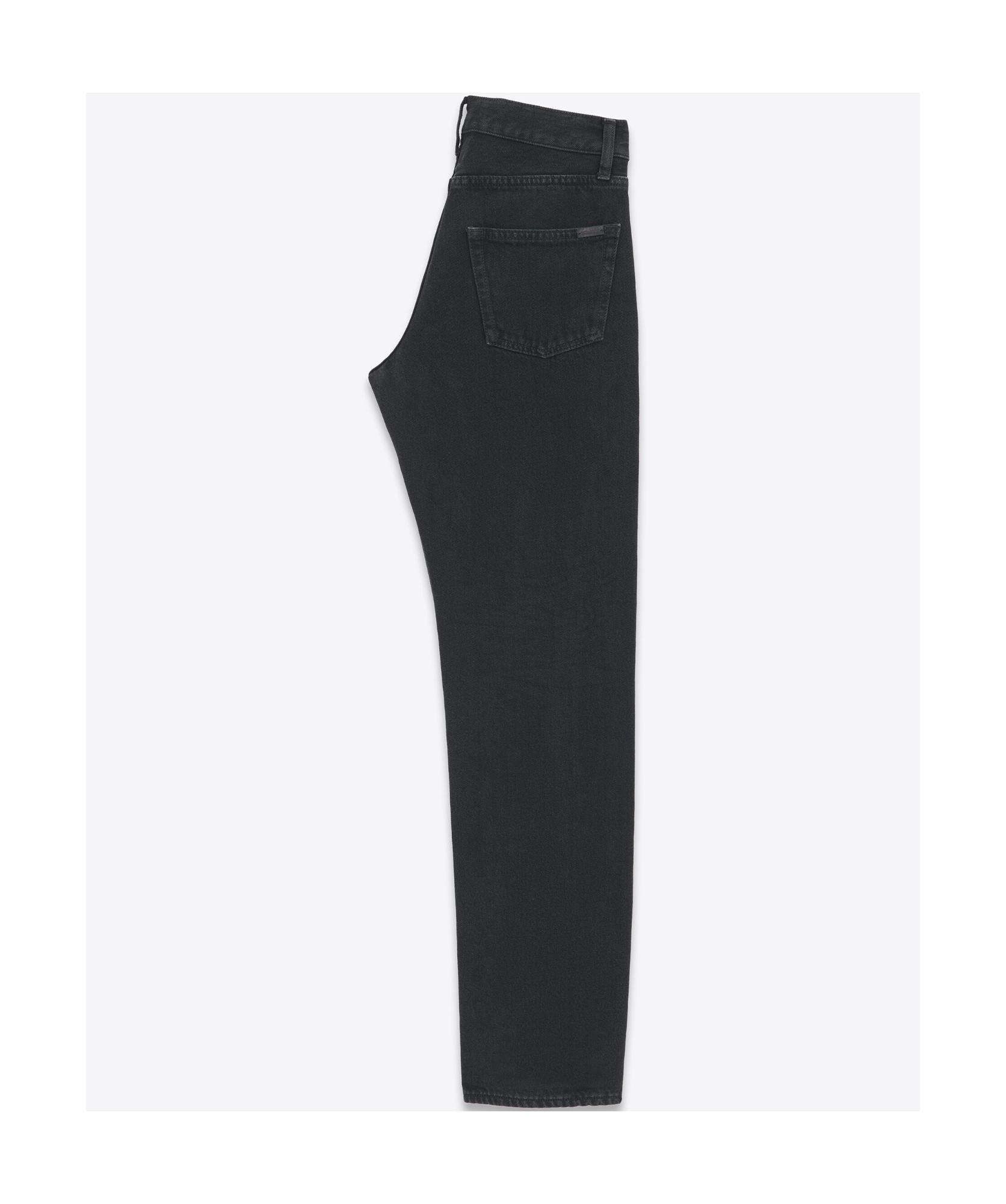 Saint Laurent Straight-leg Jeans In Spring Black Corduroy In Black