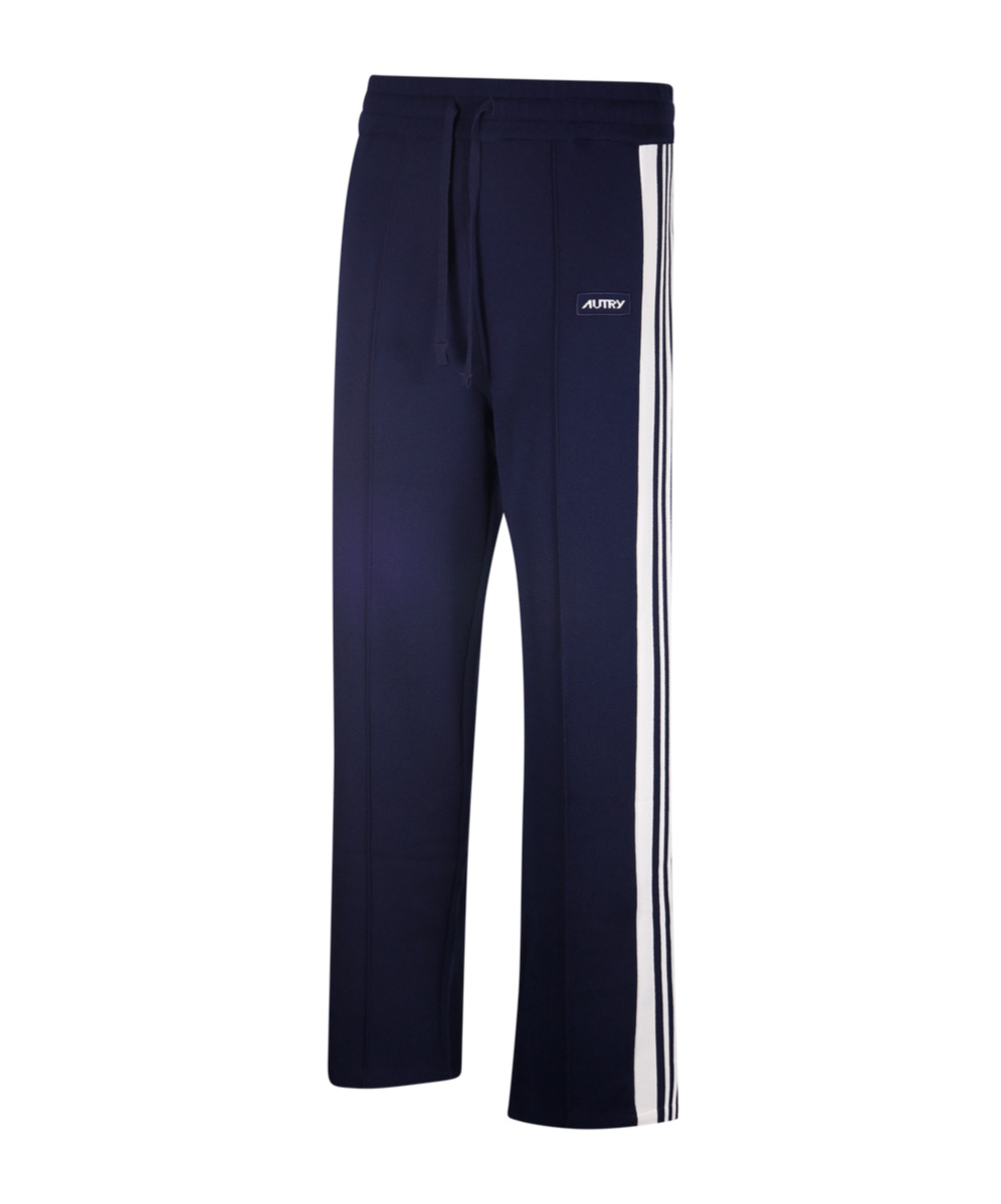 Autry Logo Patch Drawstring Trousers In Black