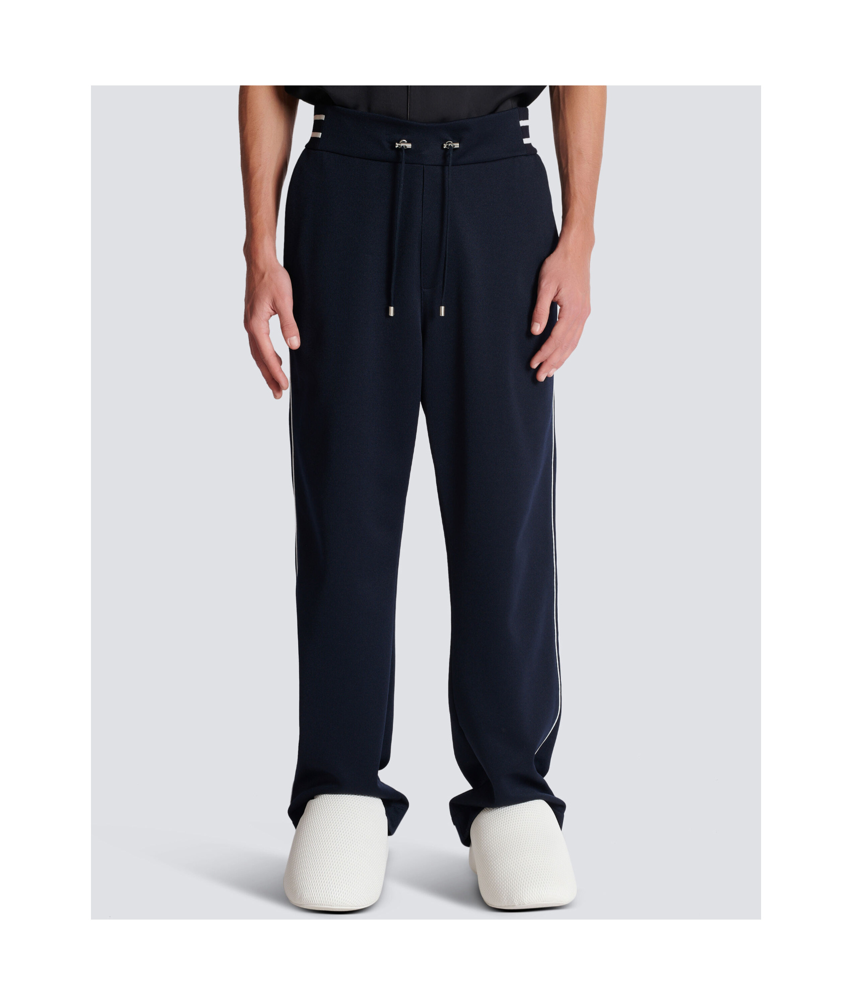Balmain Pb Signature-badge Track Pants In Black