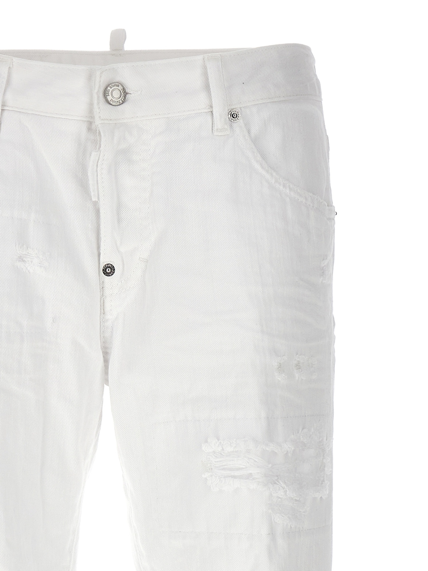 Shop Dsquared2 Cool Girl Low-rise Slim-fit Jeans In White