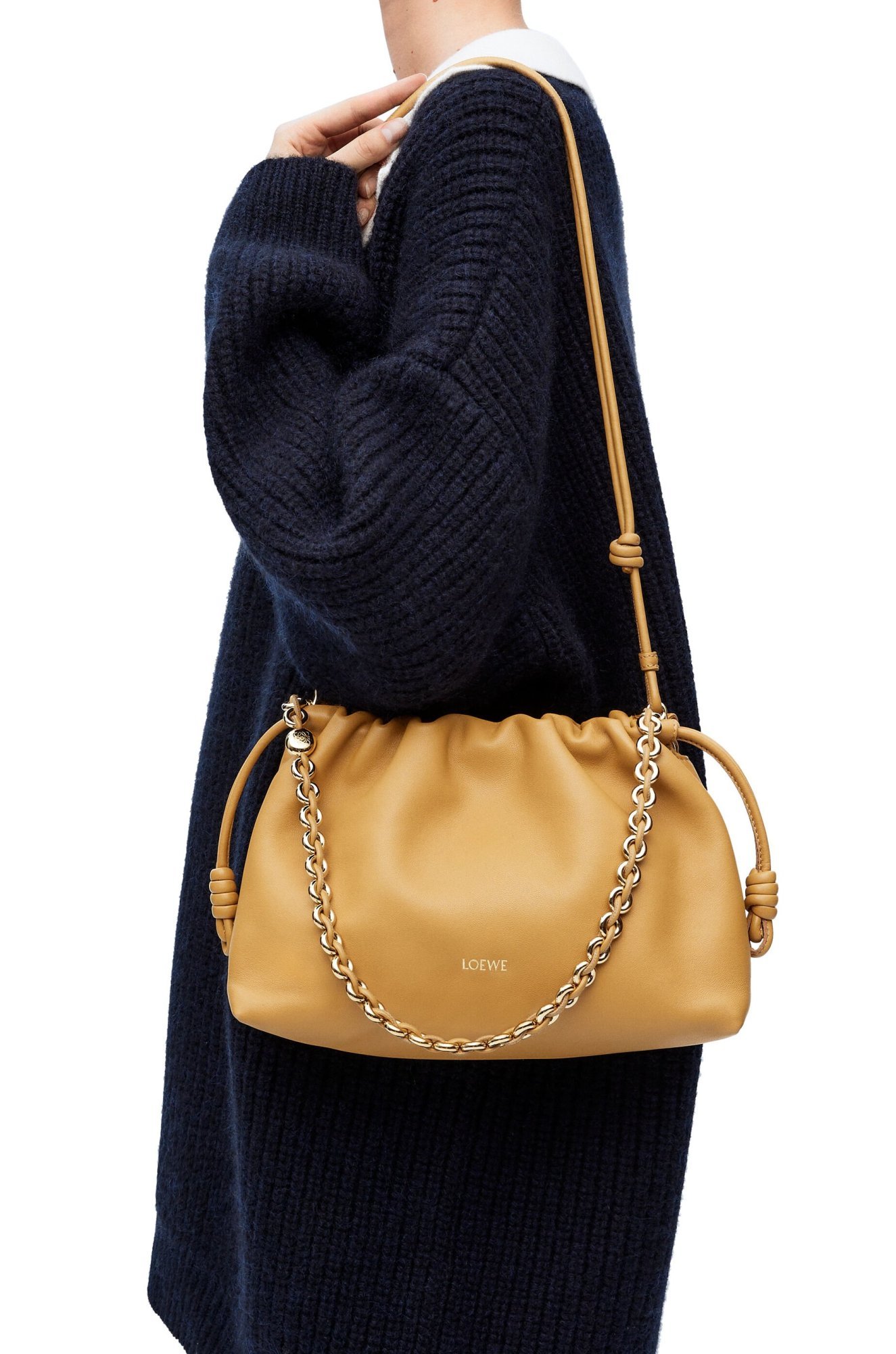 Loewe Flamenco Purse Bag In Mellow Nappa Lambskin In Brown