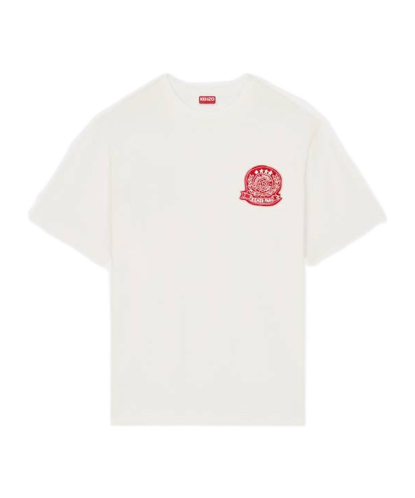 Kenzo Logo Embroidered Crewneck T-shirt In Nude