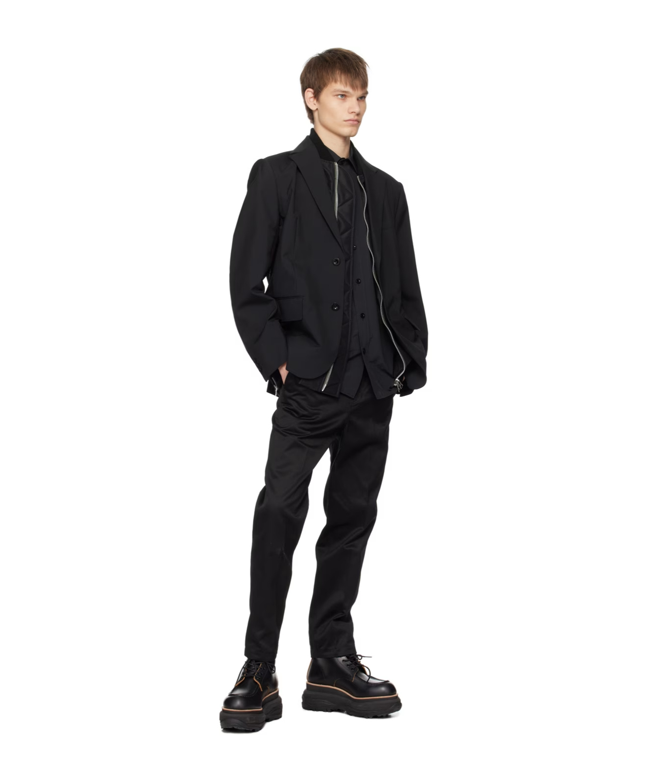 Sacai Four-pocket Casual Pants In Black