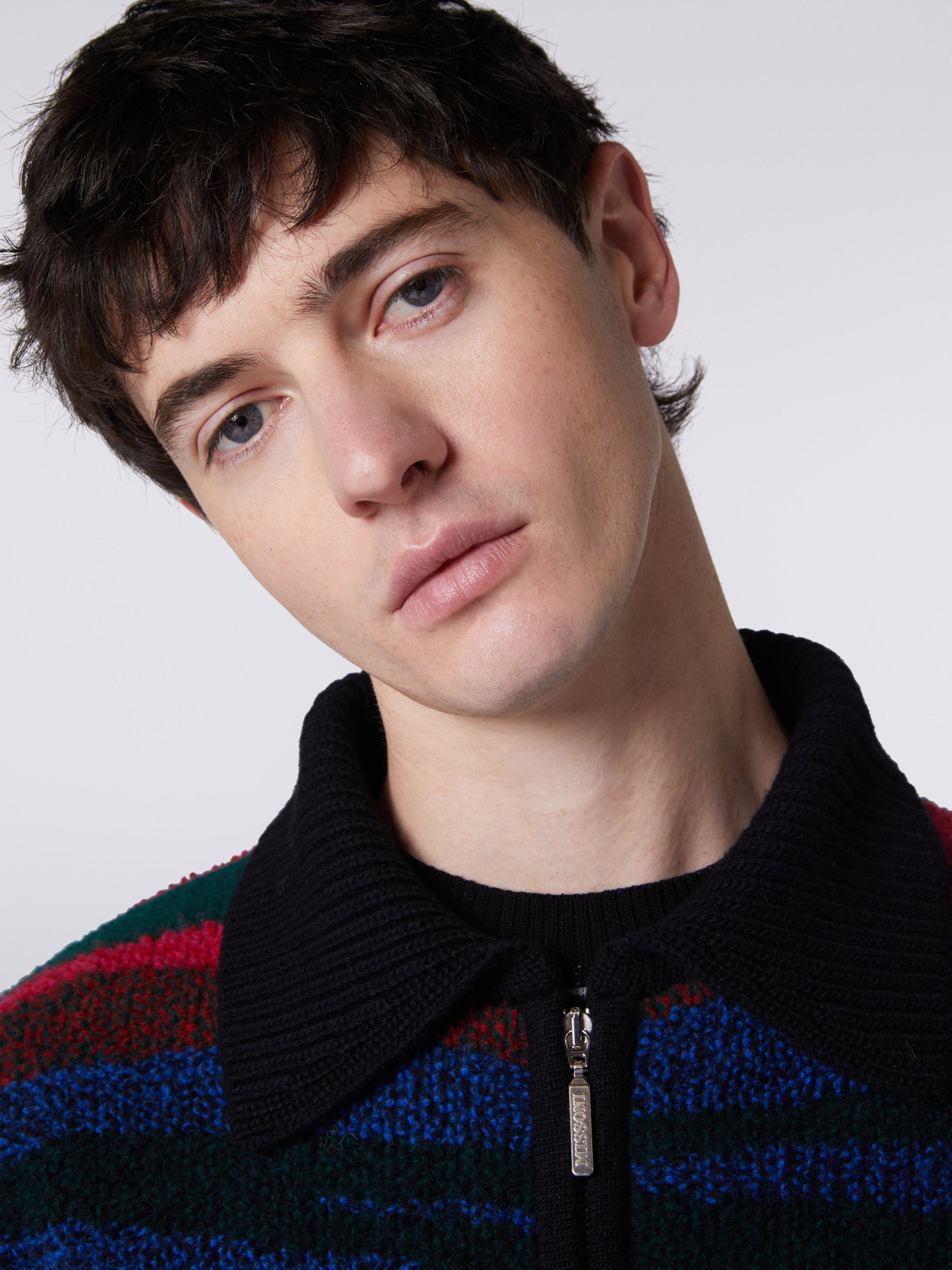 Missoni Fleece-texture Zip-fastening Jacket In Black