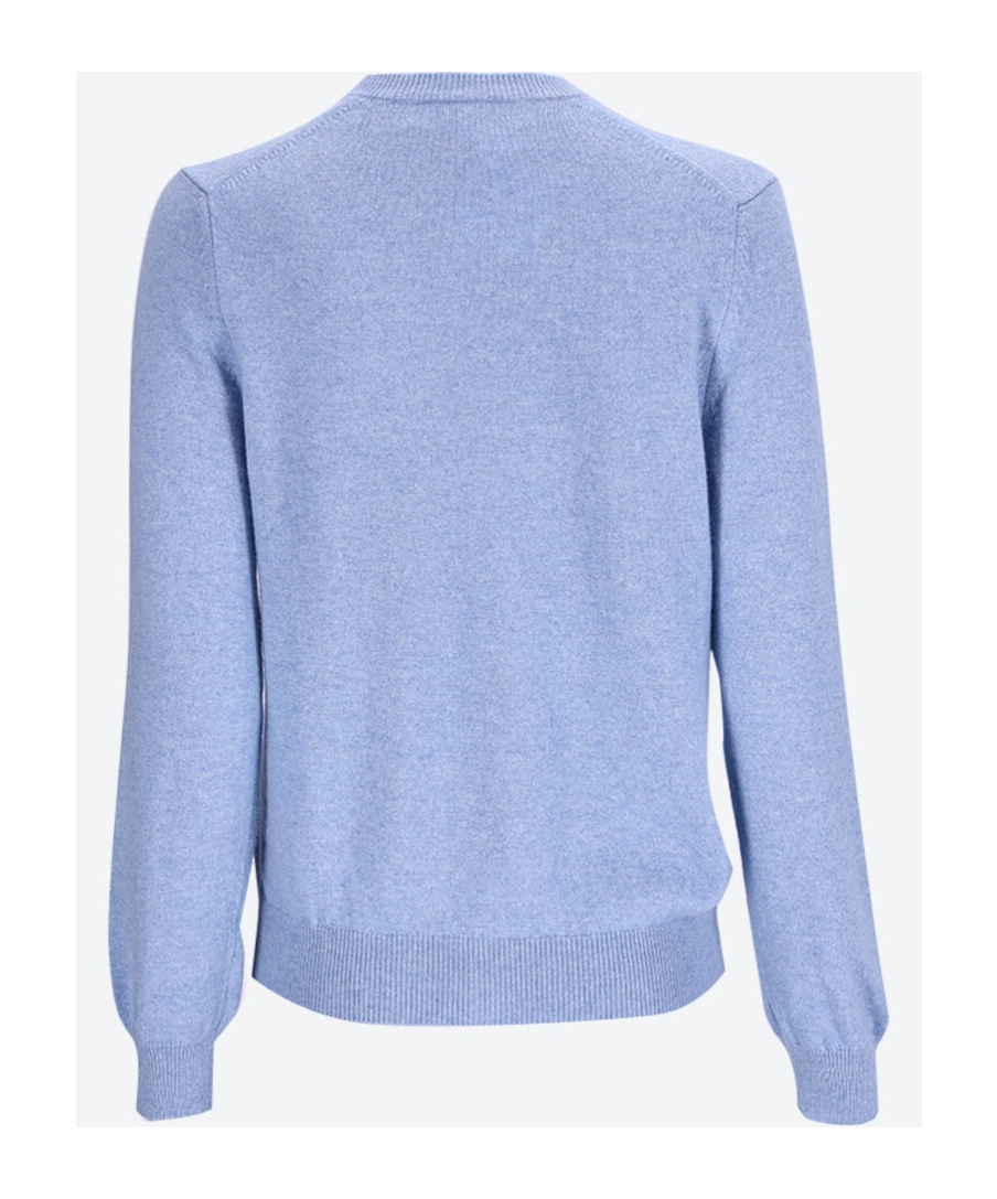 Comme Des Garçons Light Blue Small Heart Cardigan In Blue