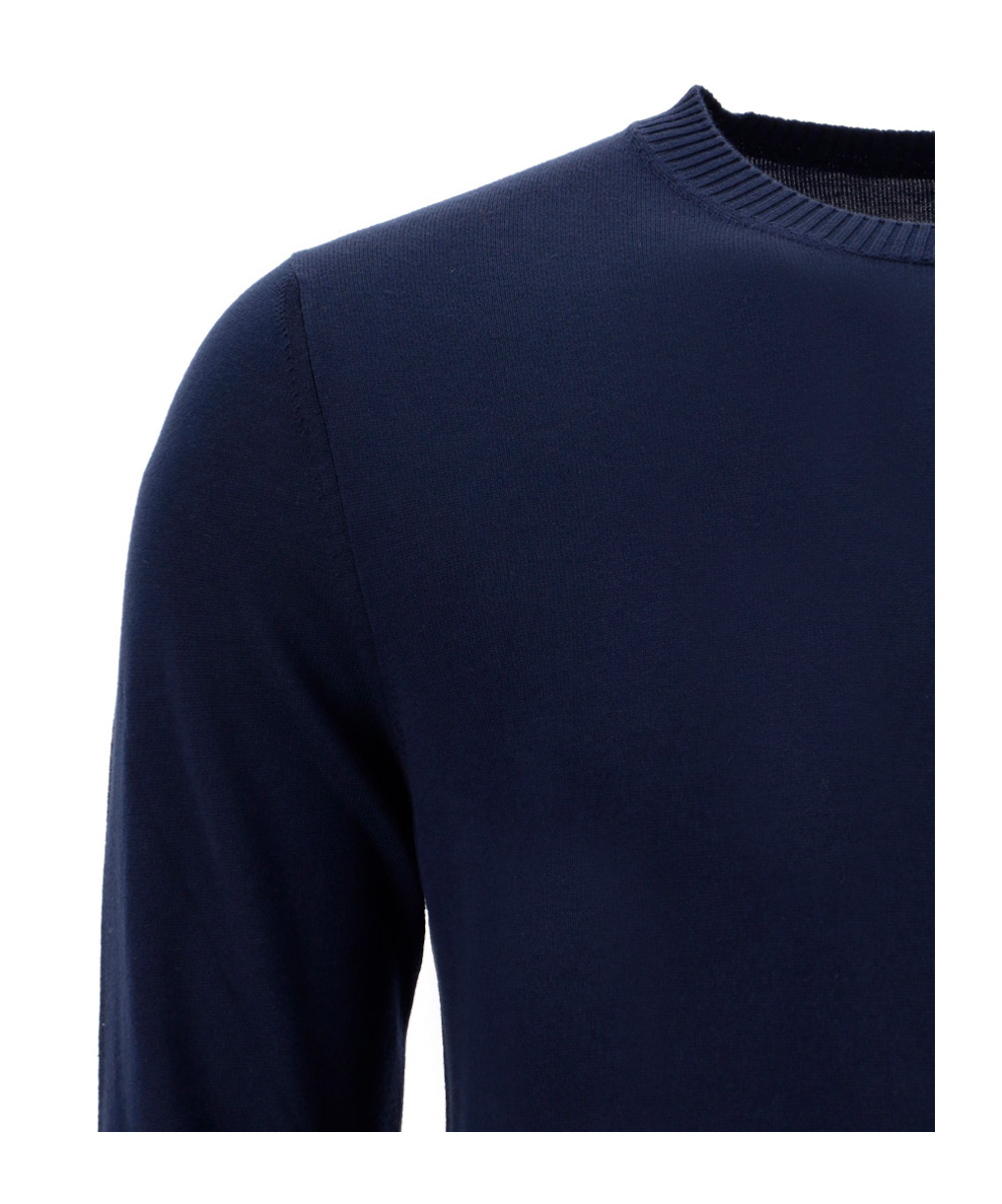Malo Ribbed-trim Cotton Sweatshirt In Black