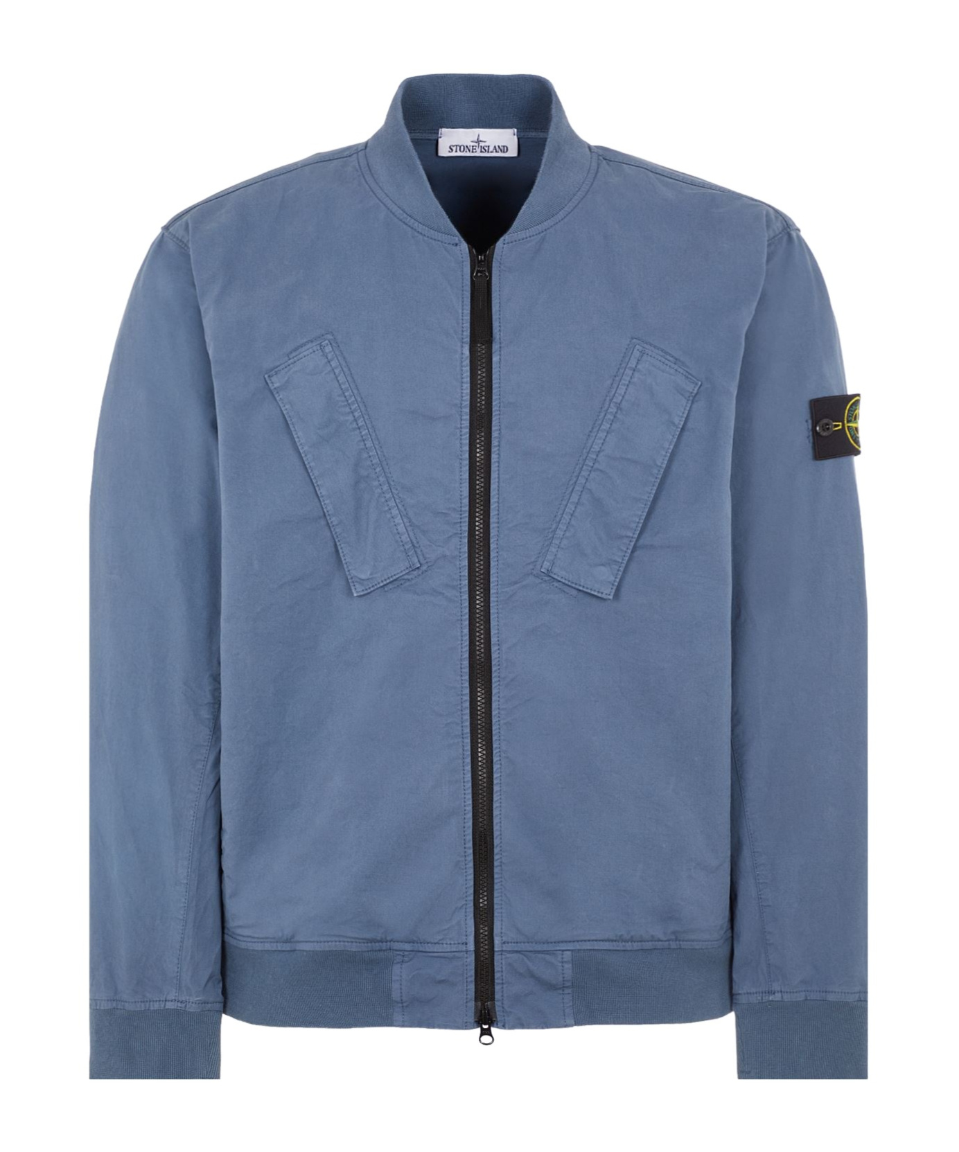Stone Island Compass-badge Bomber Jacket In Blue