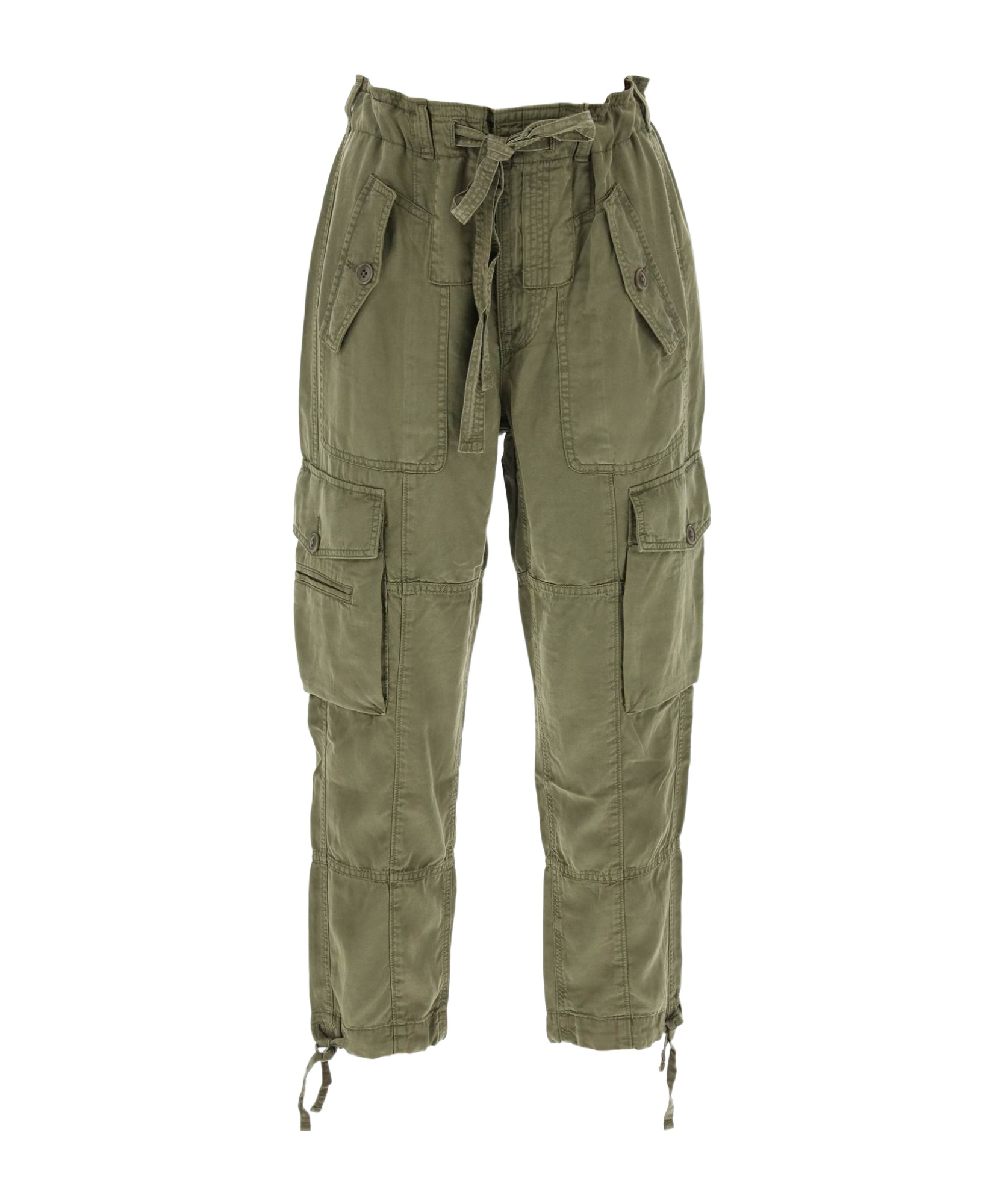 Shop Polo Ralph Lauren Cargo-style Tapered Trousers In Green