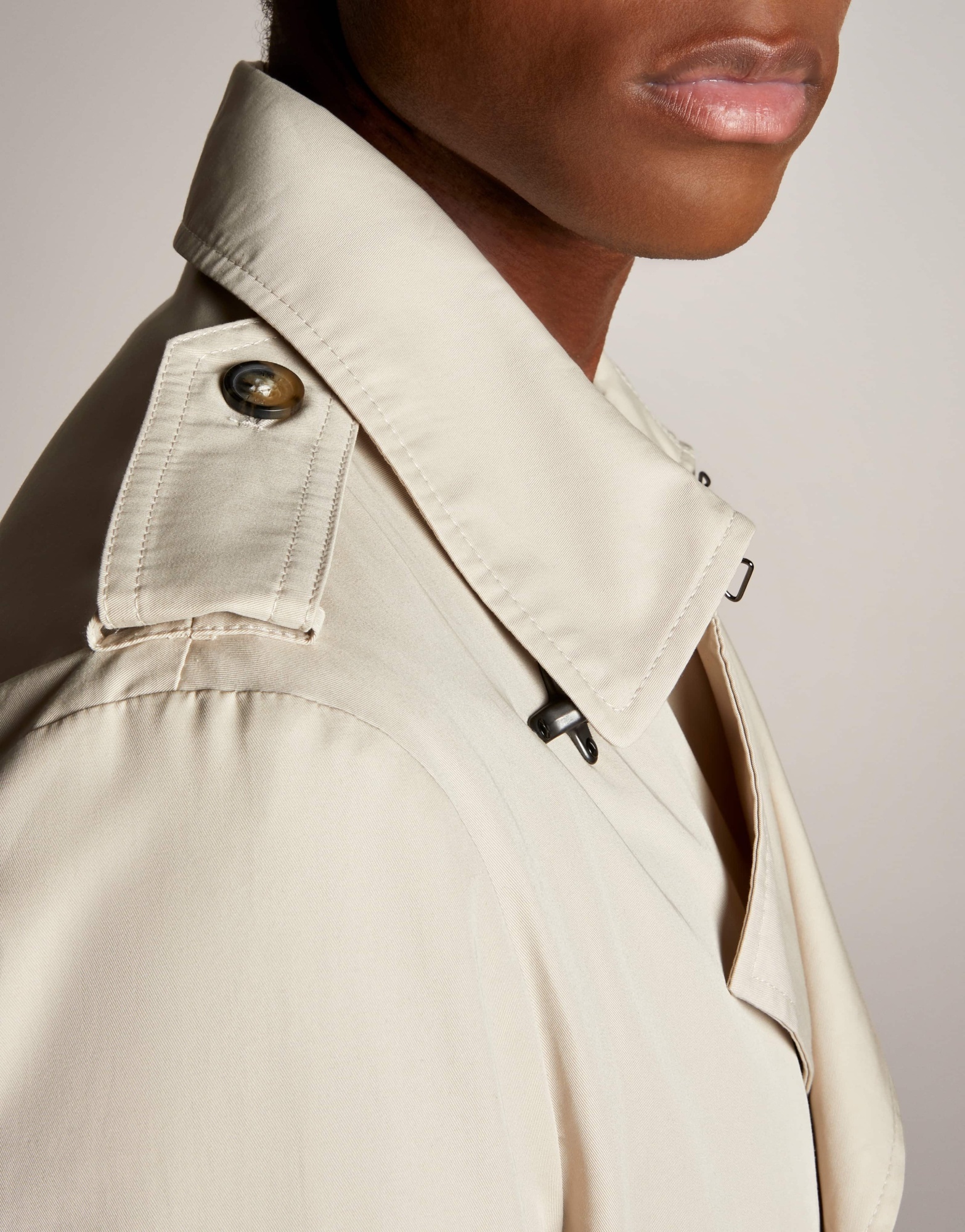 Fay Double-breasted Belted Trench Coat In Nude