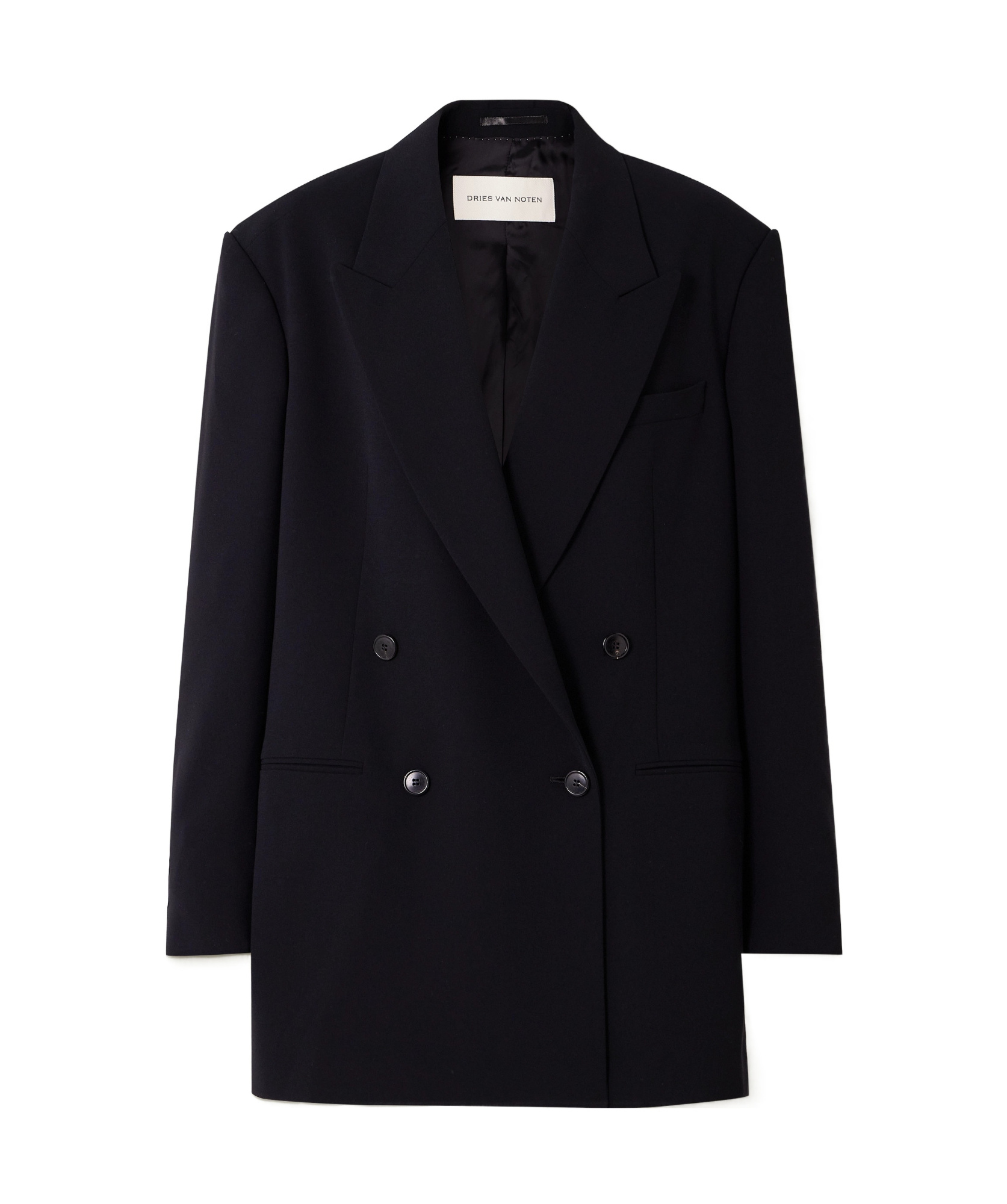 Dries Van Noten Double-breasted Blazer In Black