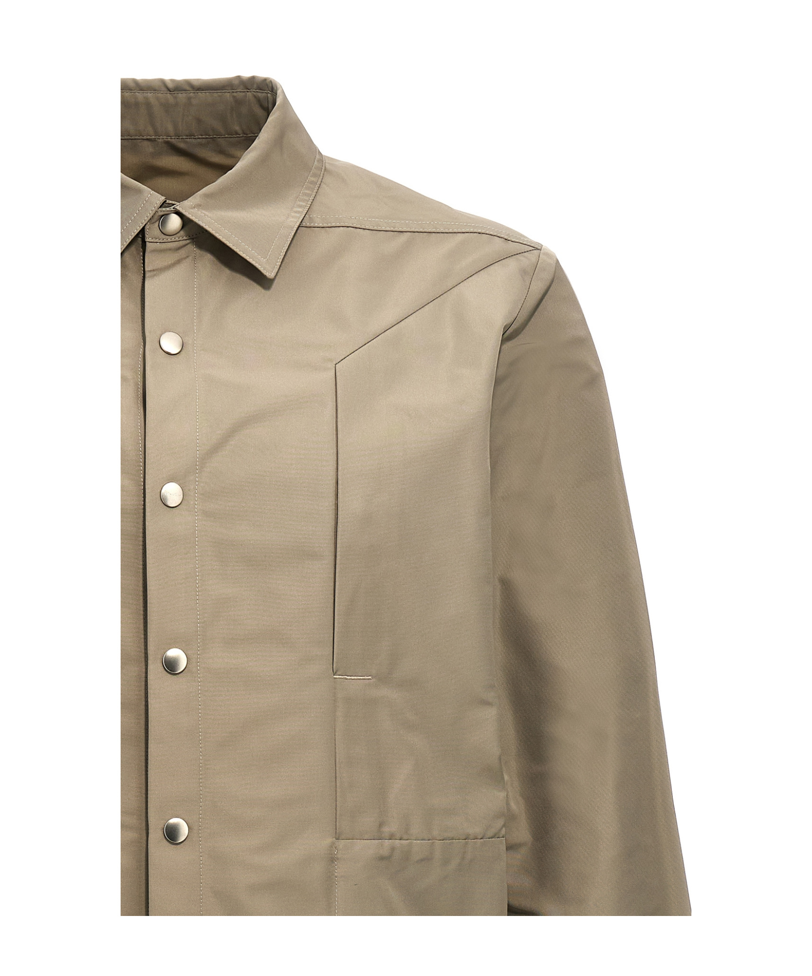 Shop Rick Owens Fogpocket Shirt Jacket In Brown