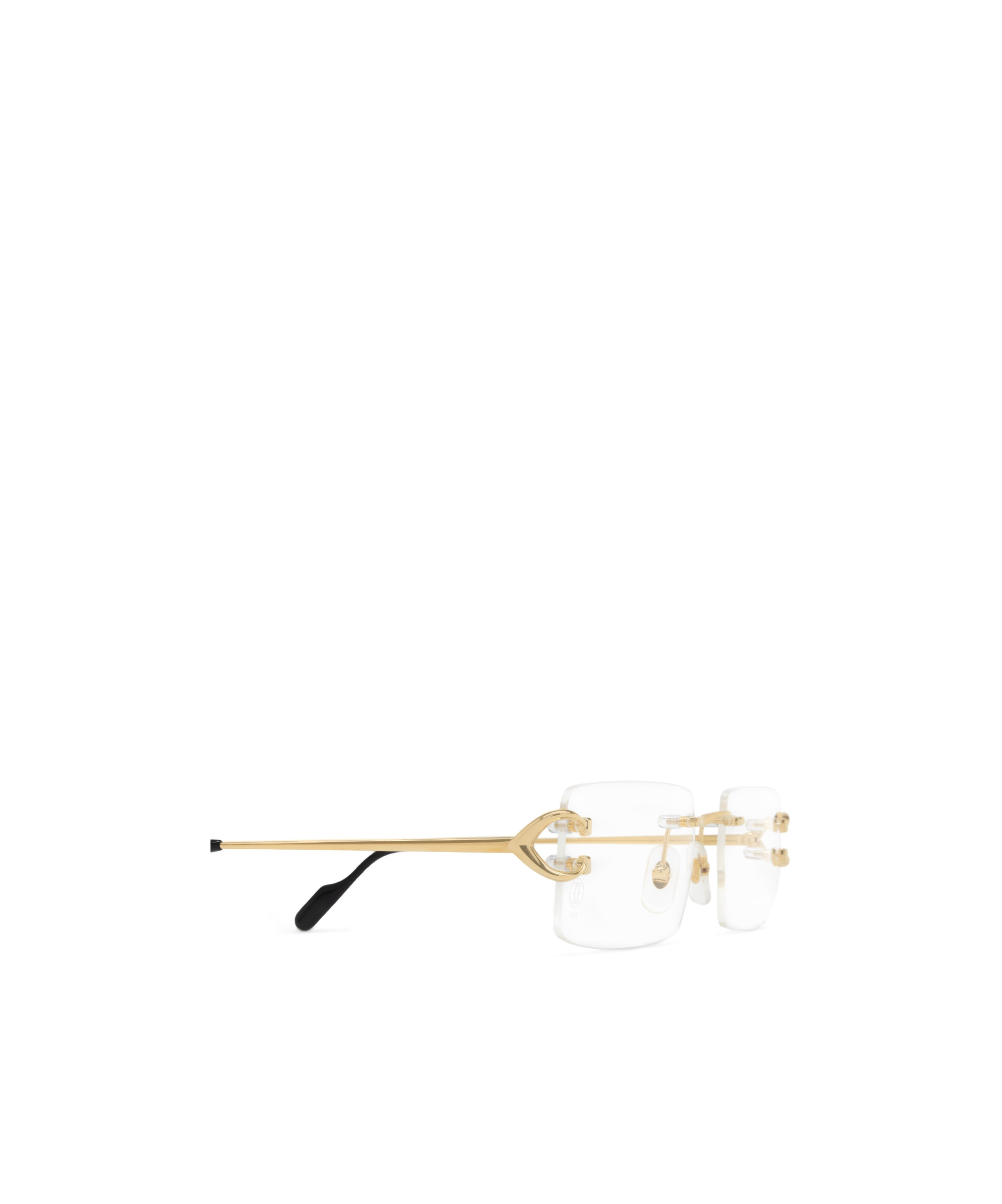Cartier Rectangle Frame Glasses In White