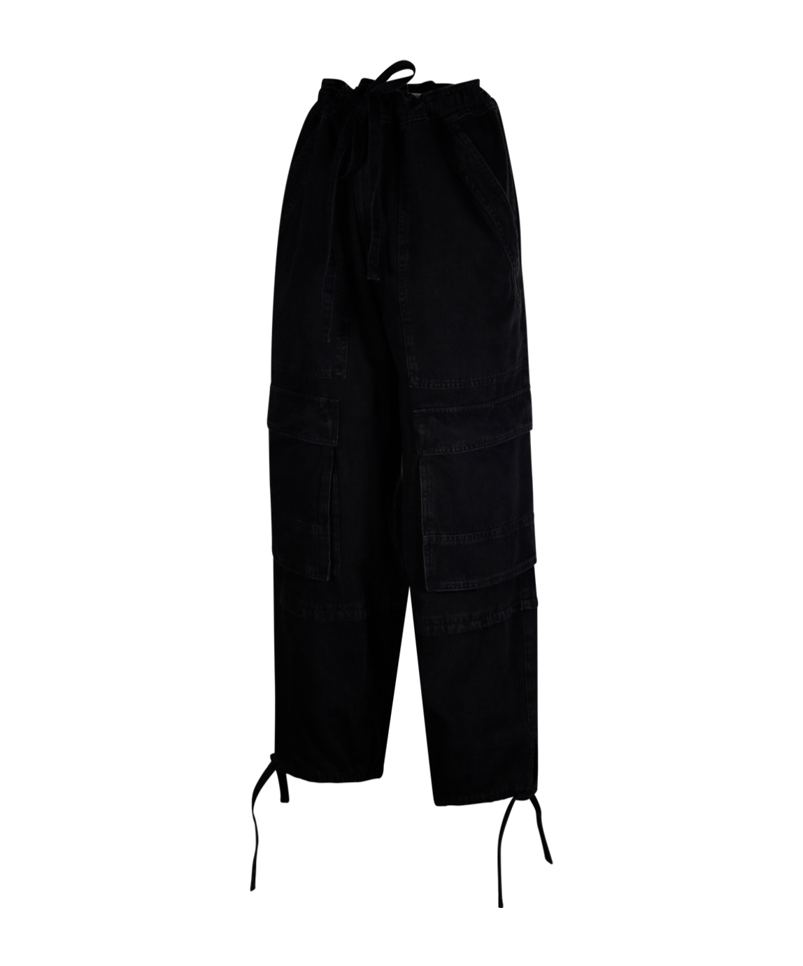 Isabel Marant Ivy Tapered Cargo Jeans In Black