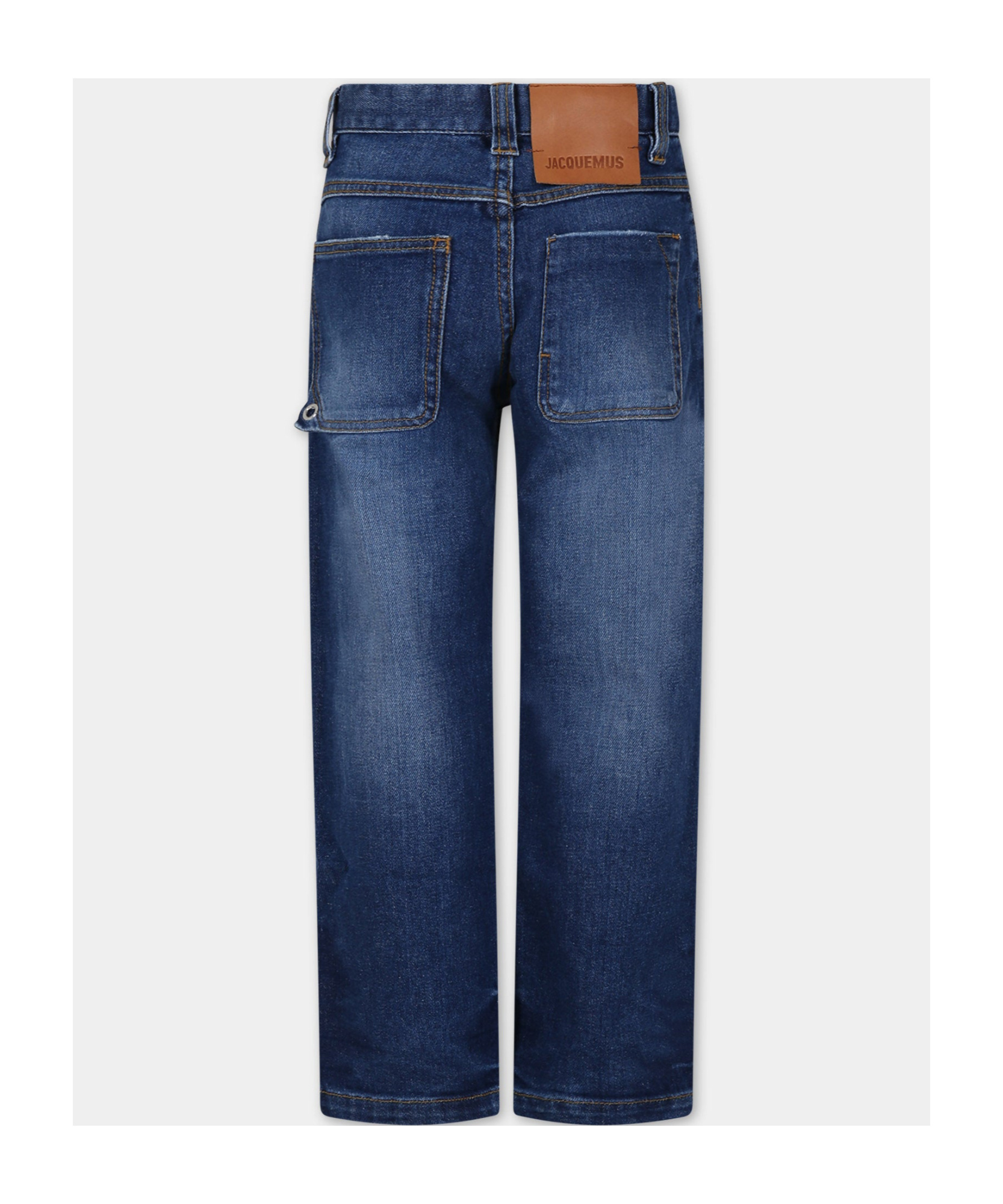 Jacquemus Logo Jeans In Blue