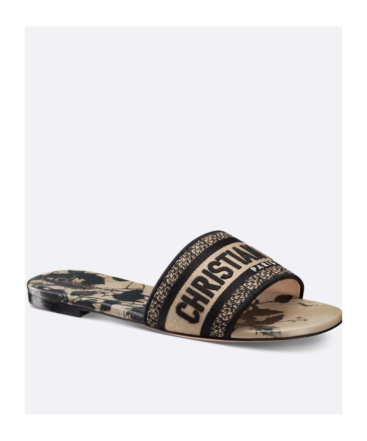 Dior Dway Flat Slippers In Black
