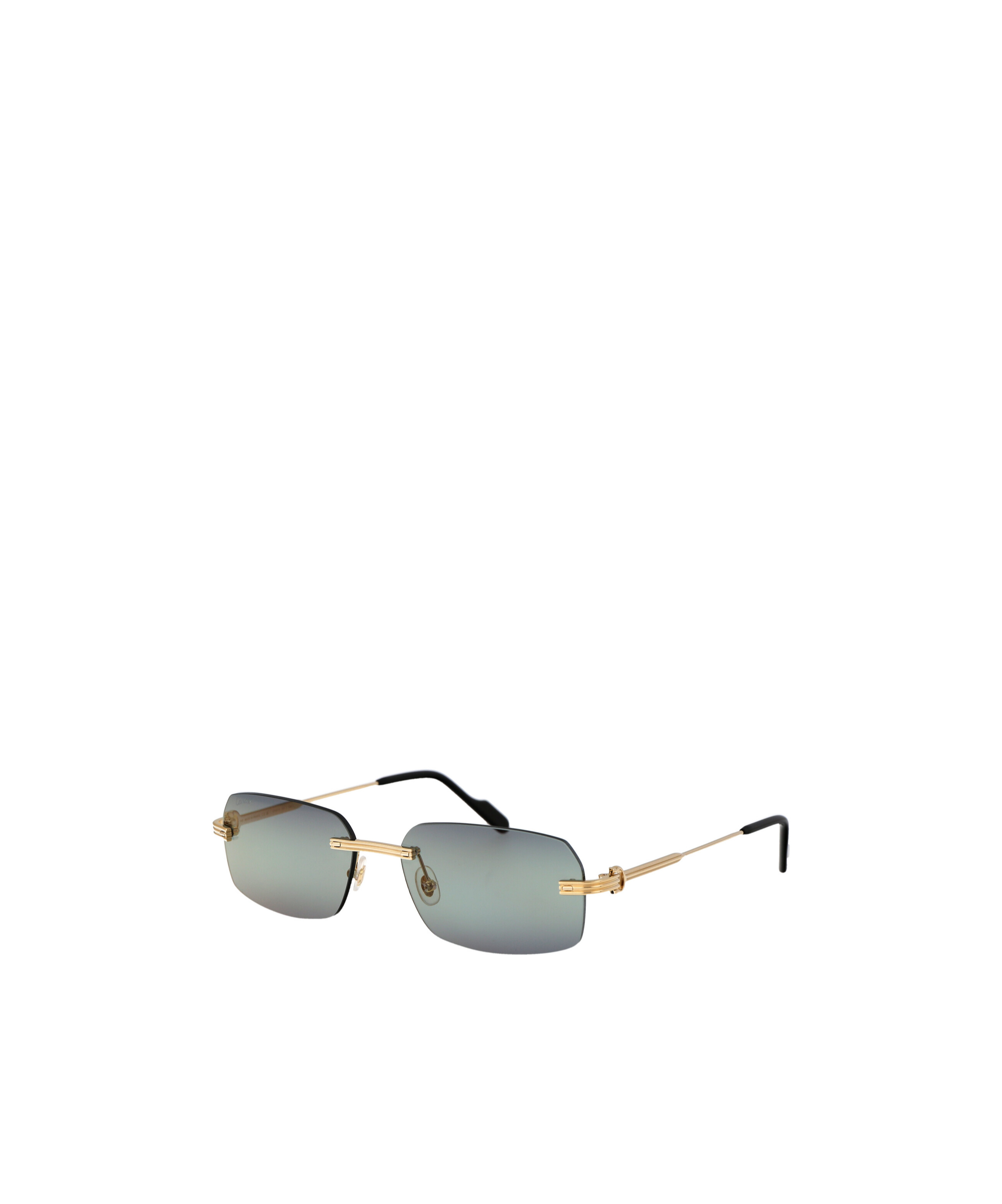 Cartier Rectangular Frame Sunglasses In Gray
