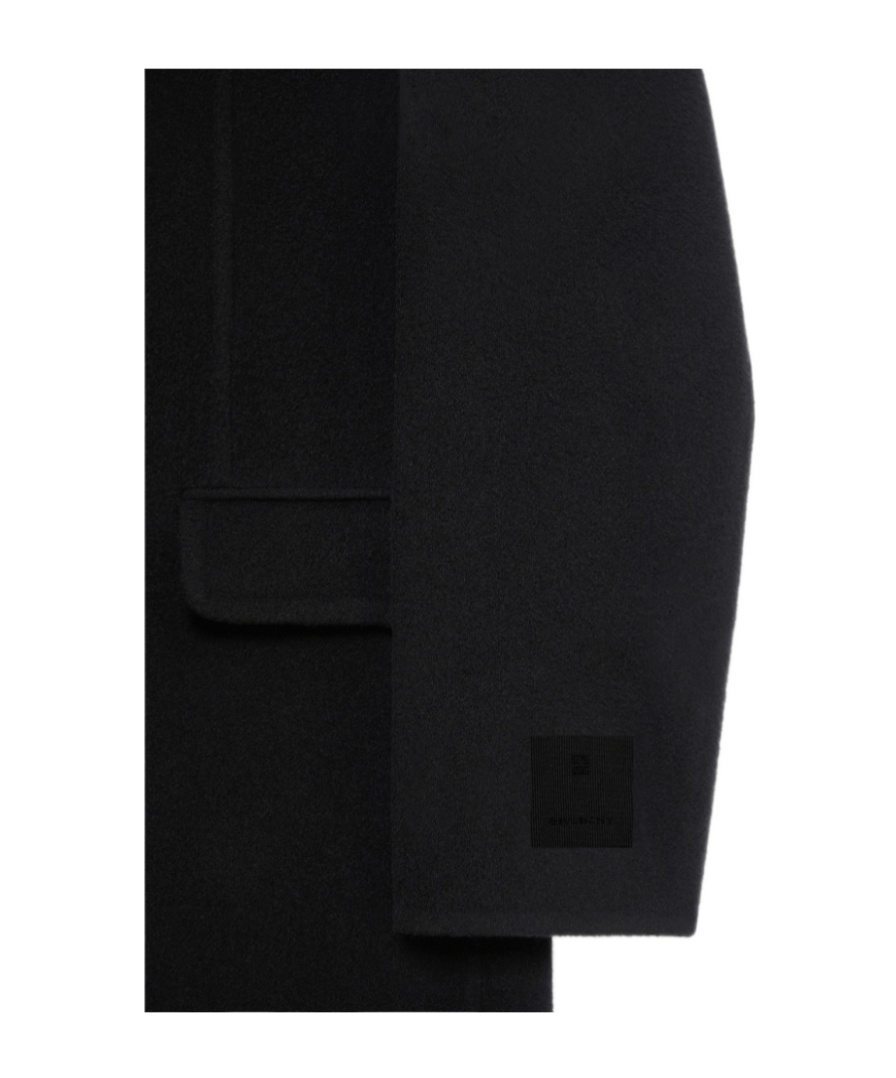 Givenchy Double-breasted Mid-length Coat In Black