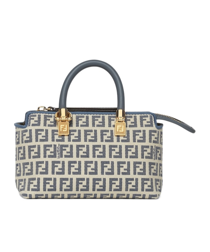 Fendi Mini By The Way Tote Bag In Gray