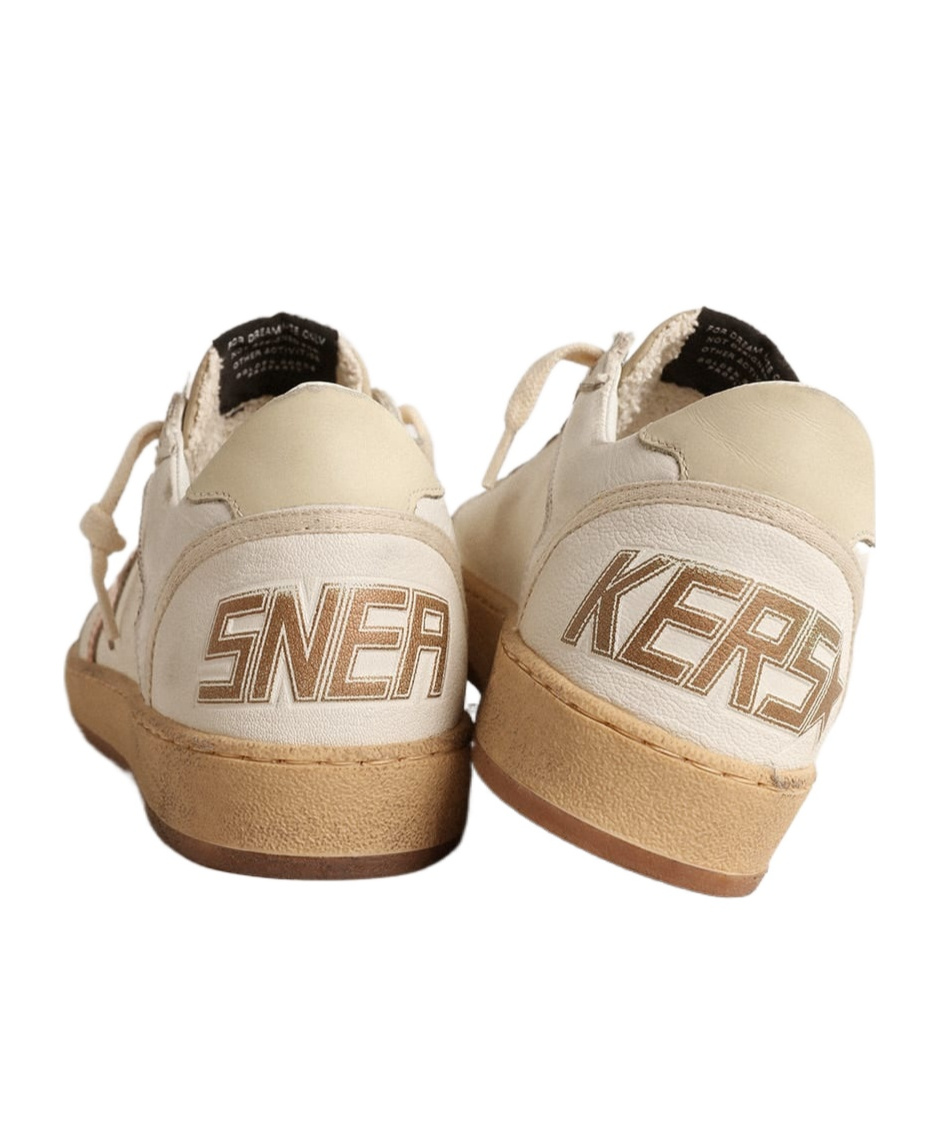 GOLDEN GOOSE BALL STAR IN CANVAS AND NAPPA WITH BRONZE METALLIC LEATHER STAR