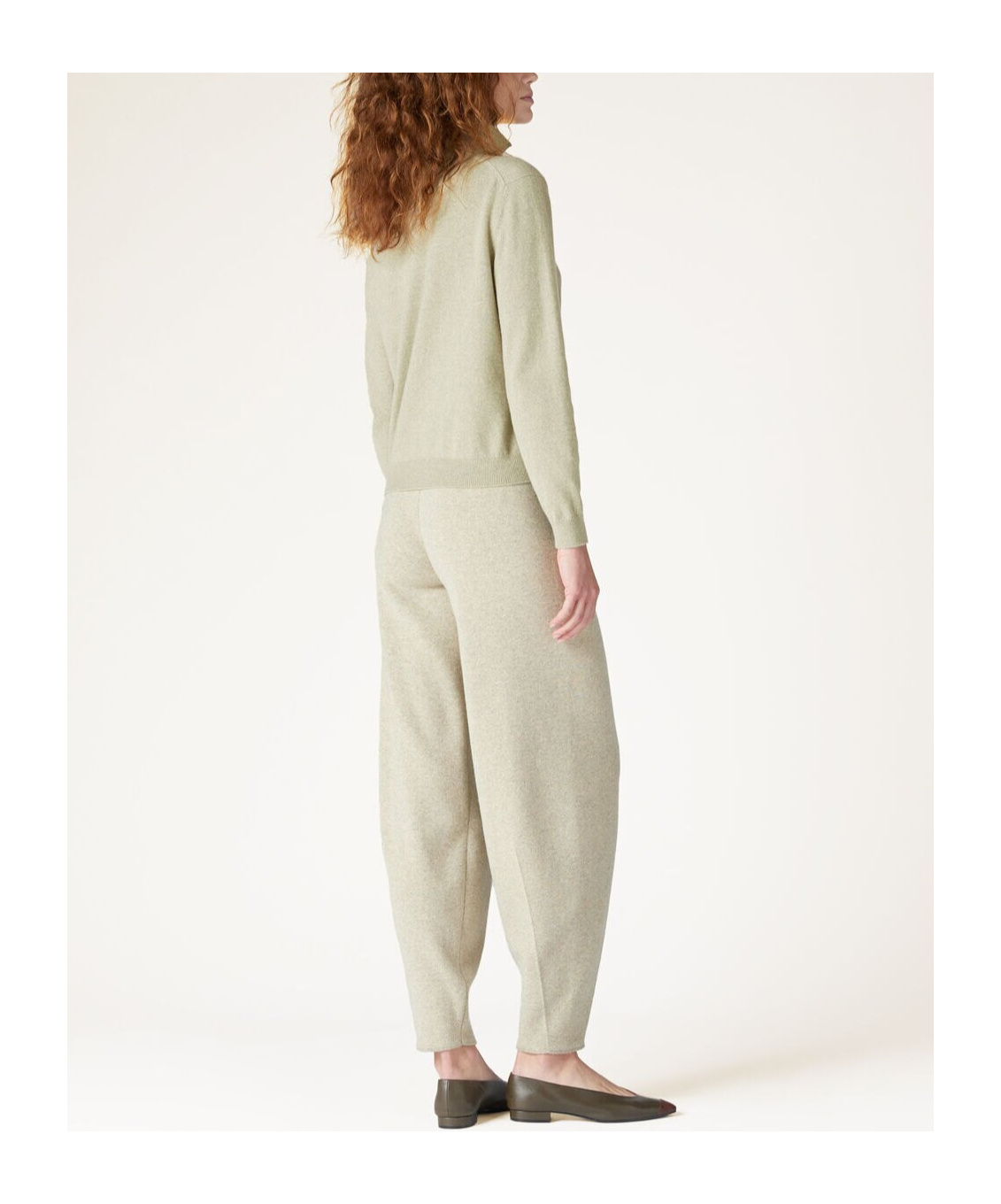 Loro Piana Long-sleeved Knitted Polo Shirt In Nude