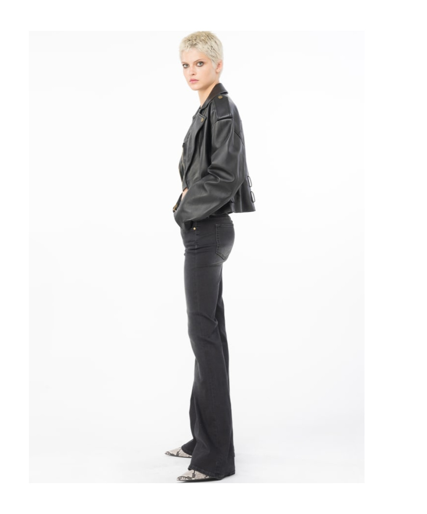 Pinko Flora Belted Flared Jeans