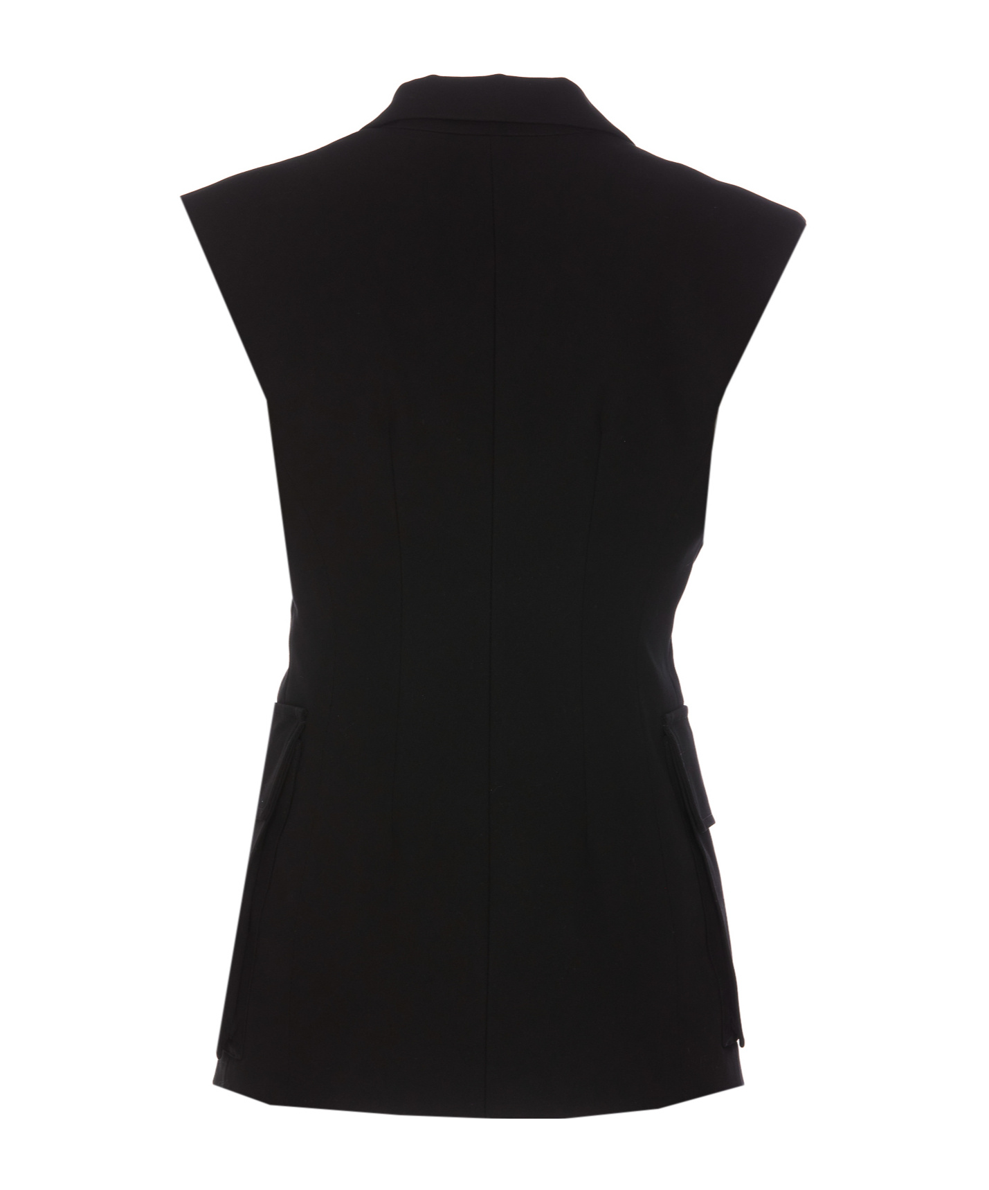 Pinko V-neck Sleeveless Gilet In Black