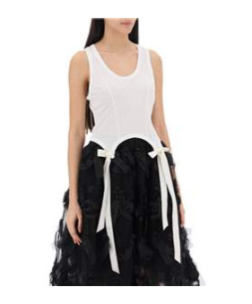 Simone Rocha White Easy Tank Top In White