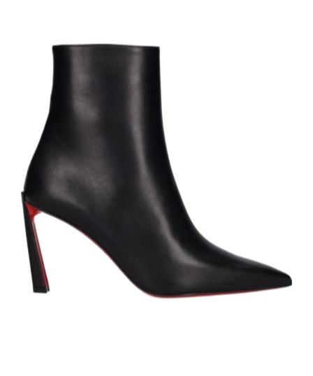 Christian Louboutin So Apostropha Suede Red Sole Stiletto Booties