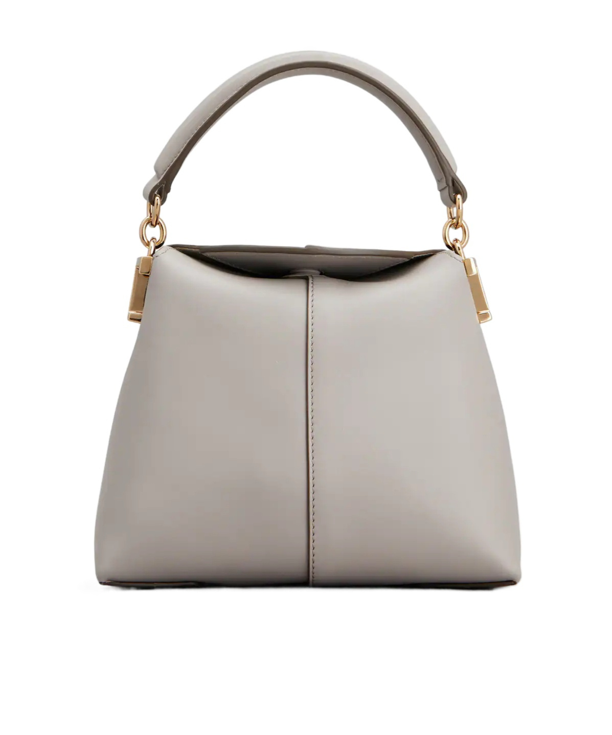 Tod's Super Small T Case Mailman Shoulder Bag In Gray