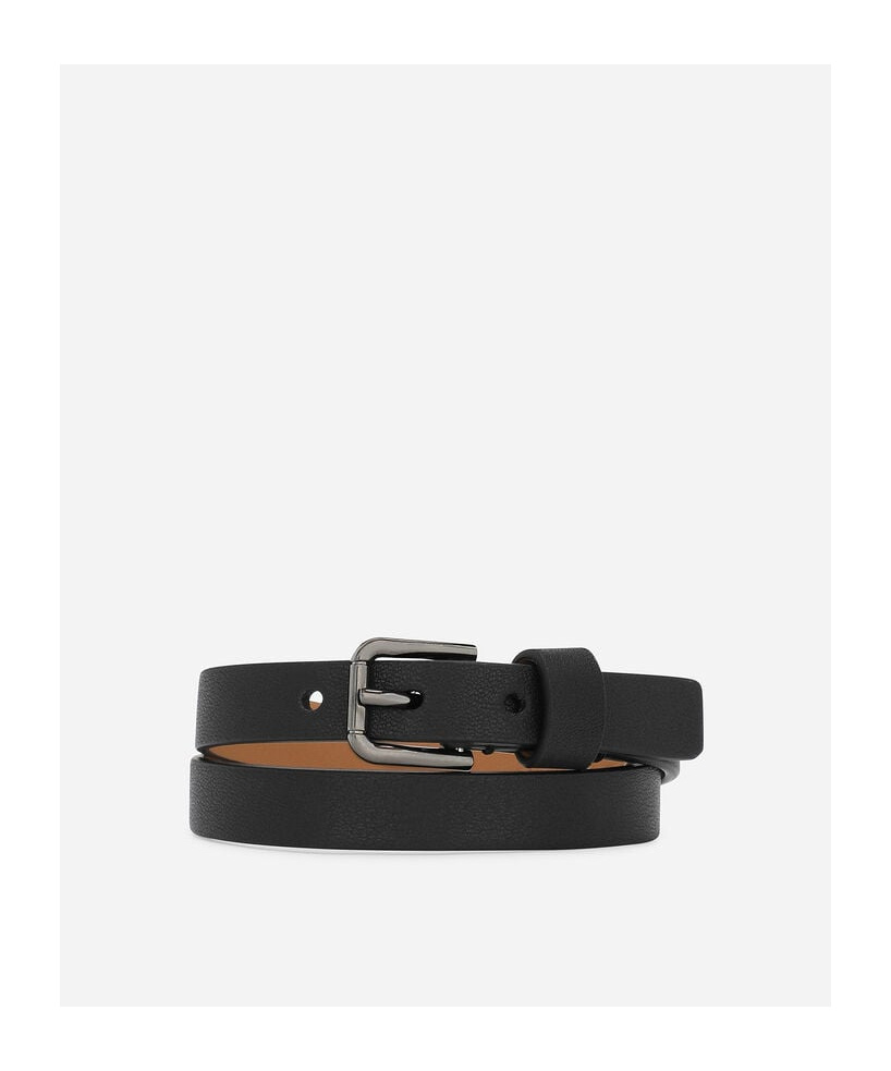 Dolce & Gabbana Black Belt With Buckle Closure And Interwoven Design In Leather Man In Black