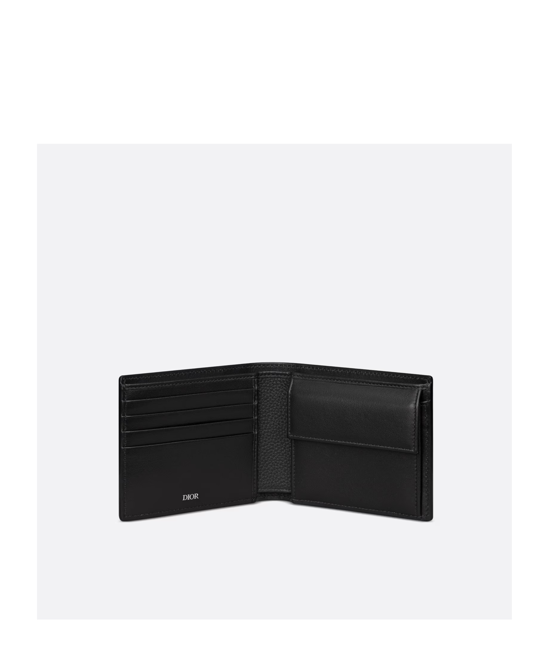 Dior Saddle Compact Purse In Black
