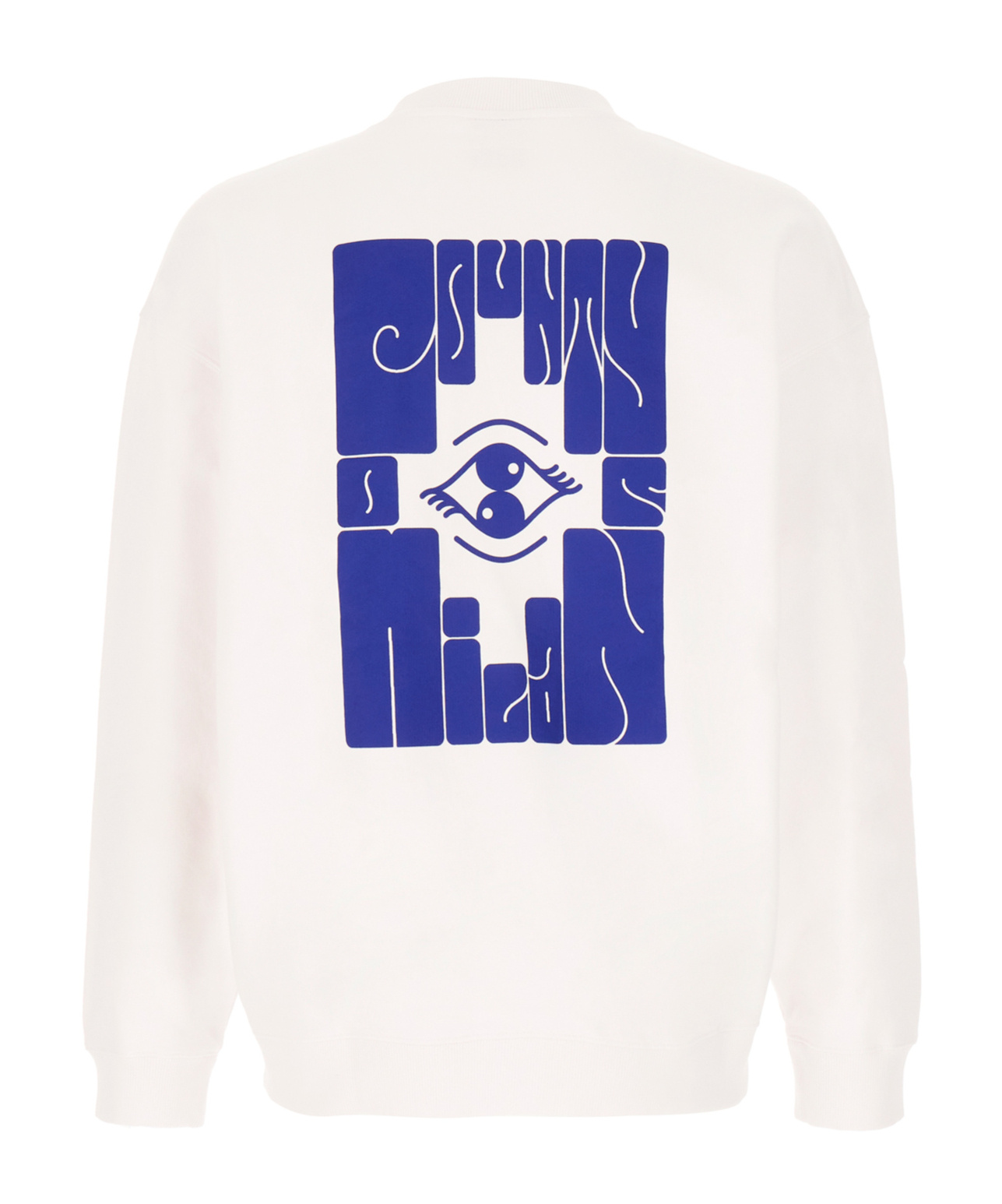 Marcelo Burlon County Of Milan Oversize Sweatshirt Eye Poster Cotton In White