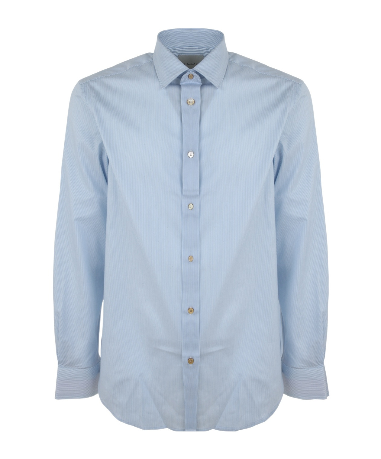 Shop Paul Smith Striped Tailored Shirt In Blue