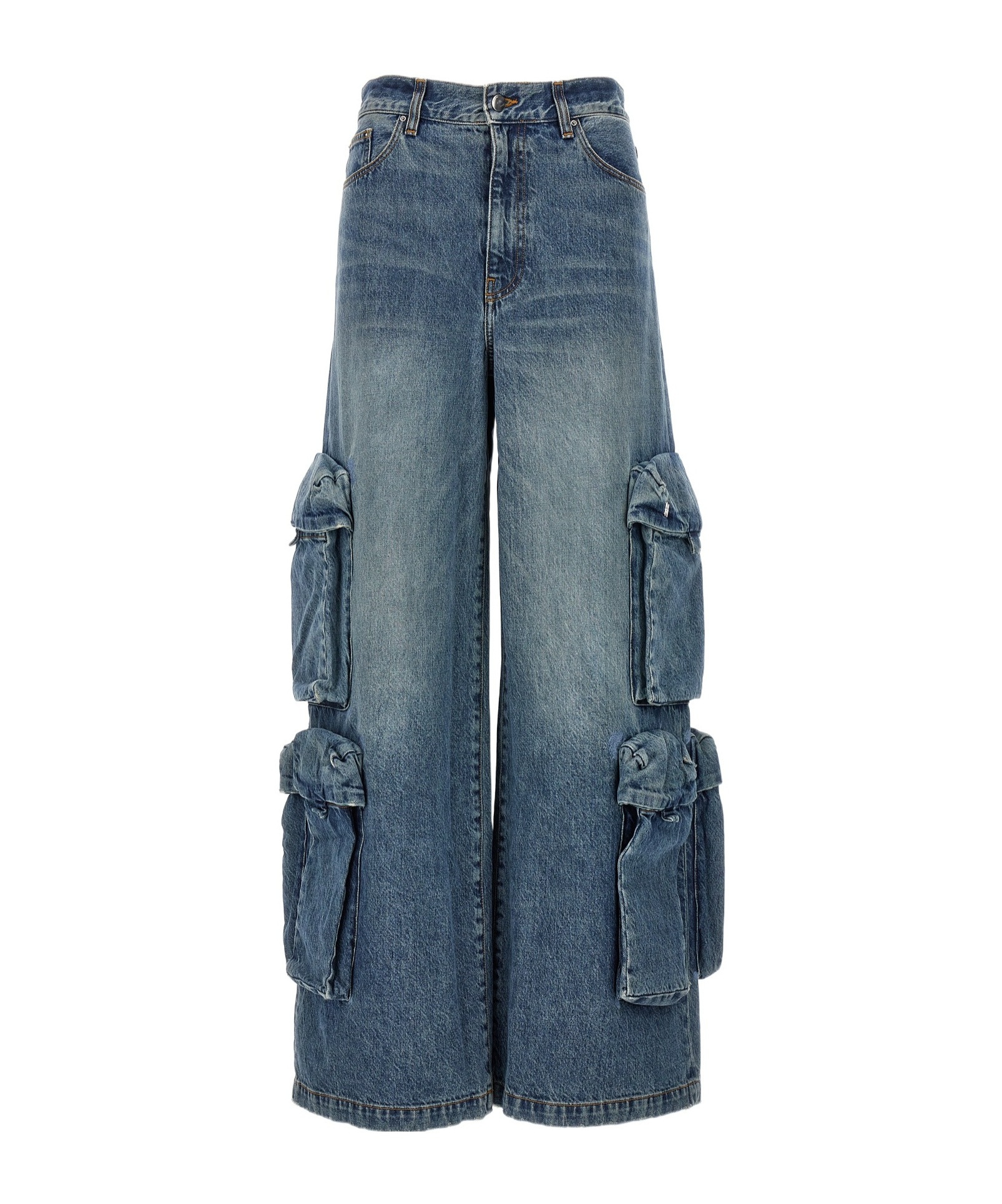 Amiri Baggy Cargo Jeans In Blue