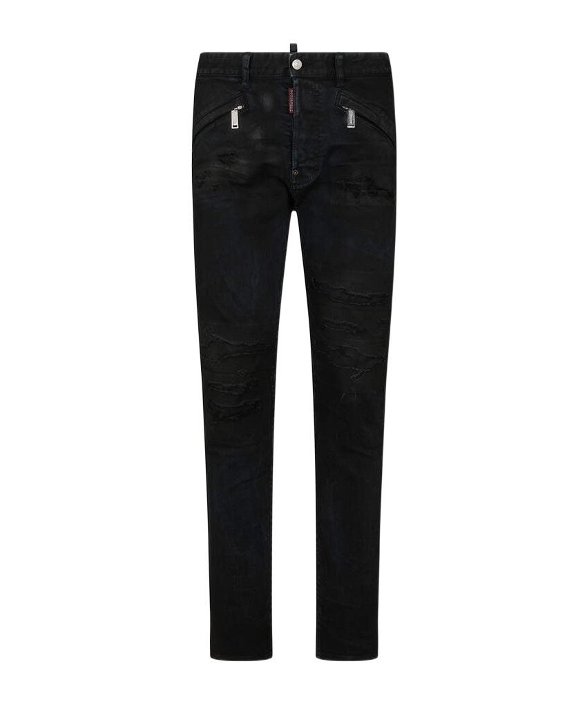 Dsquared2 Burnt Slim-fit Jeans In Black