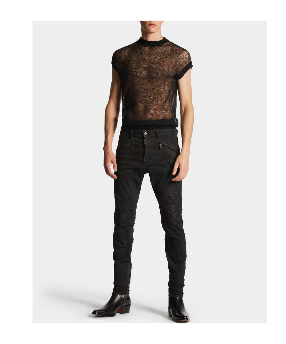Dsquared2 Burnt Slim-fit Jeans In Black