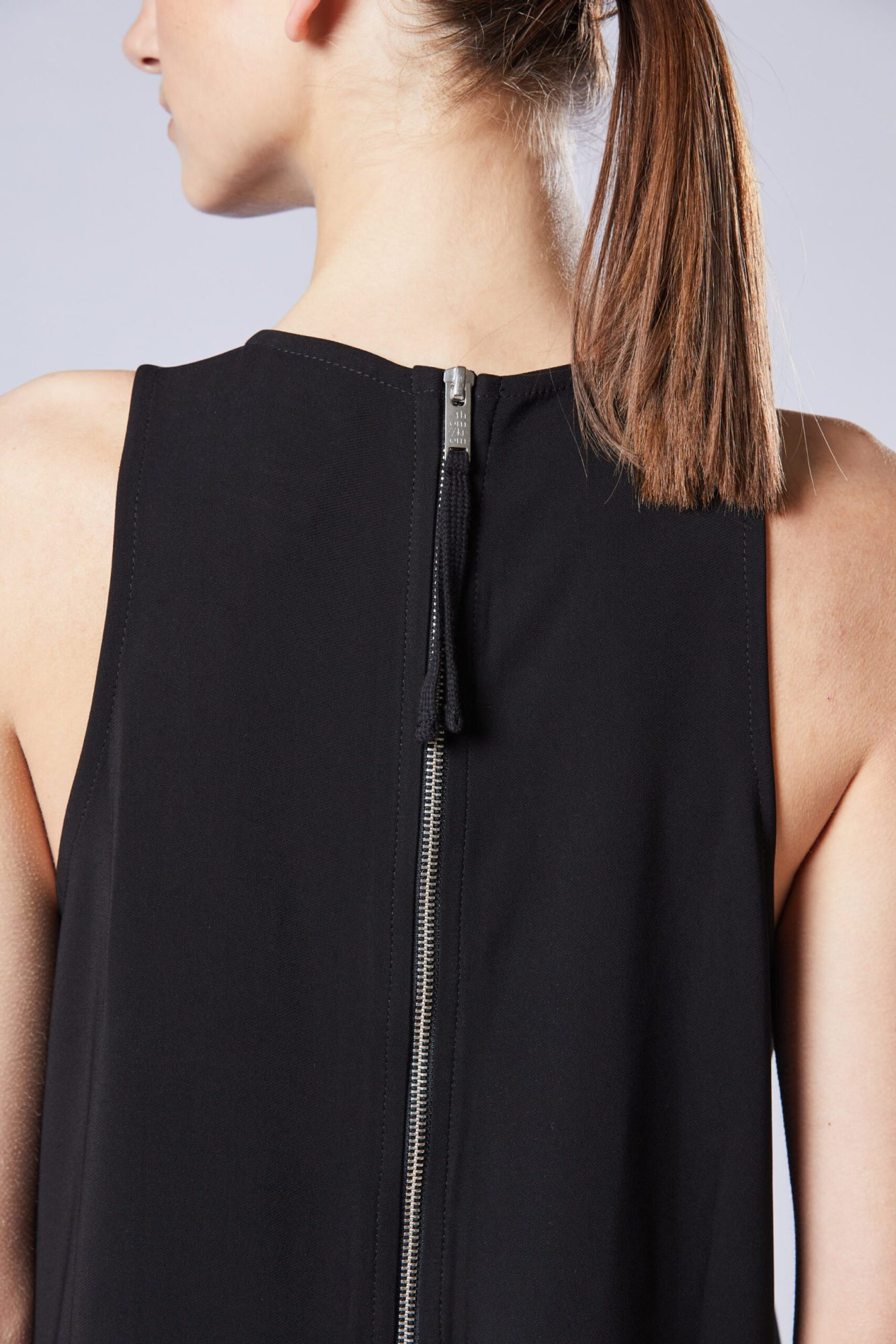 Thom Krom Crepe Shift Midi Dress In Black