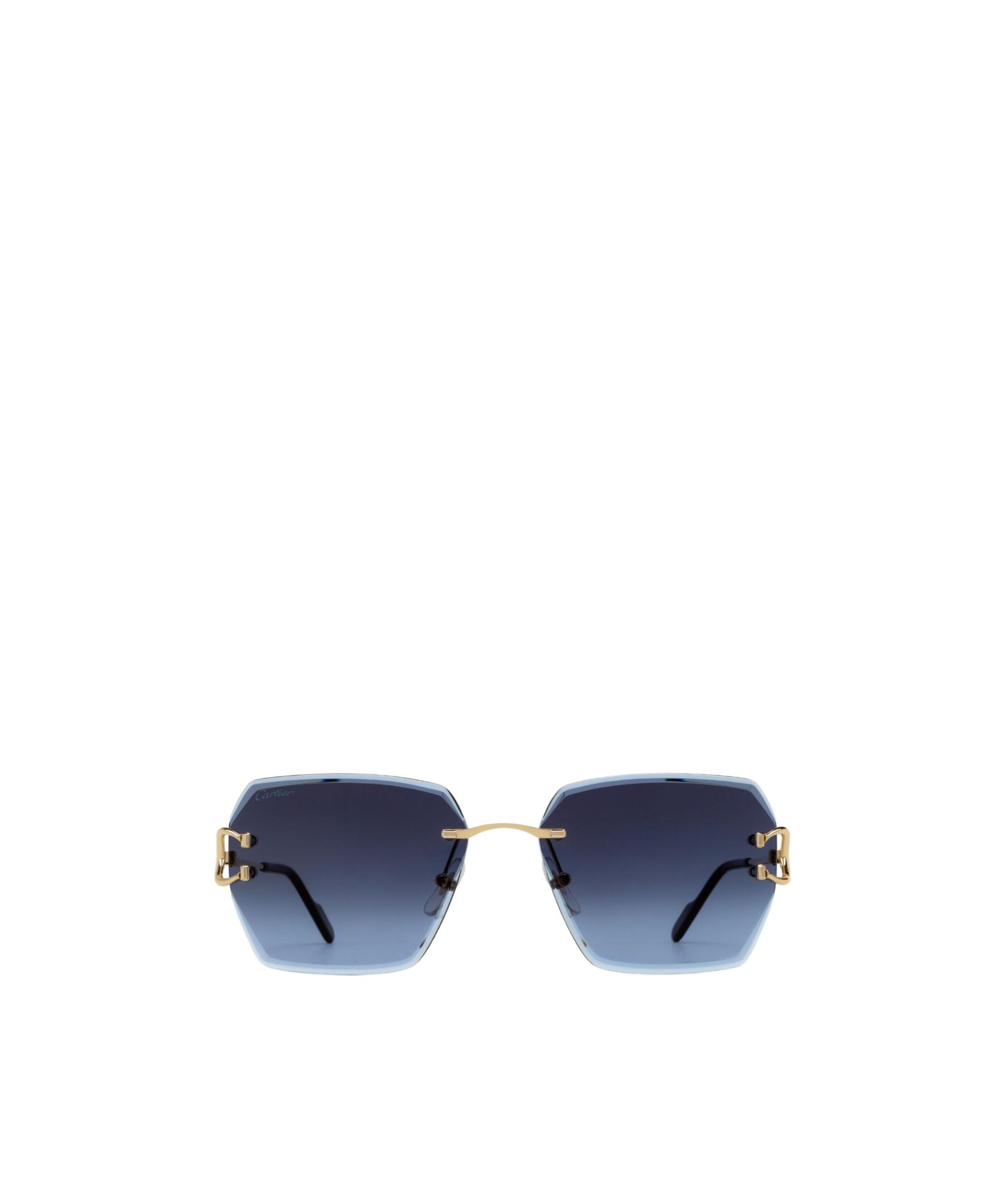 Cartier Logo Logo Sunglasses In Blue