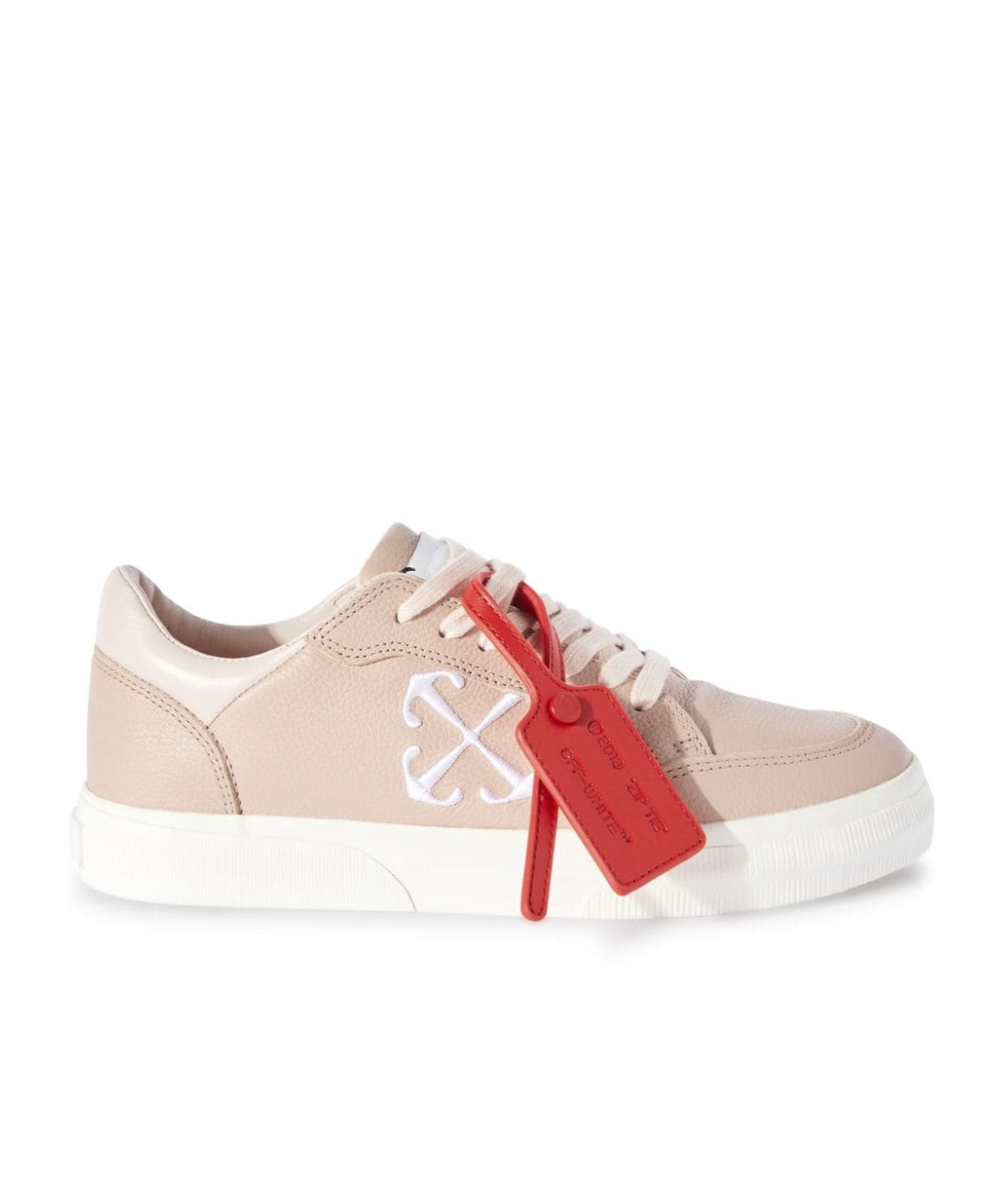Off-white New Low Vulcanized Calf Leather Sneaker In Nude
