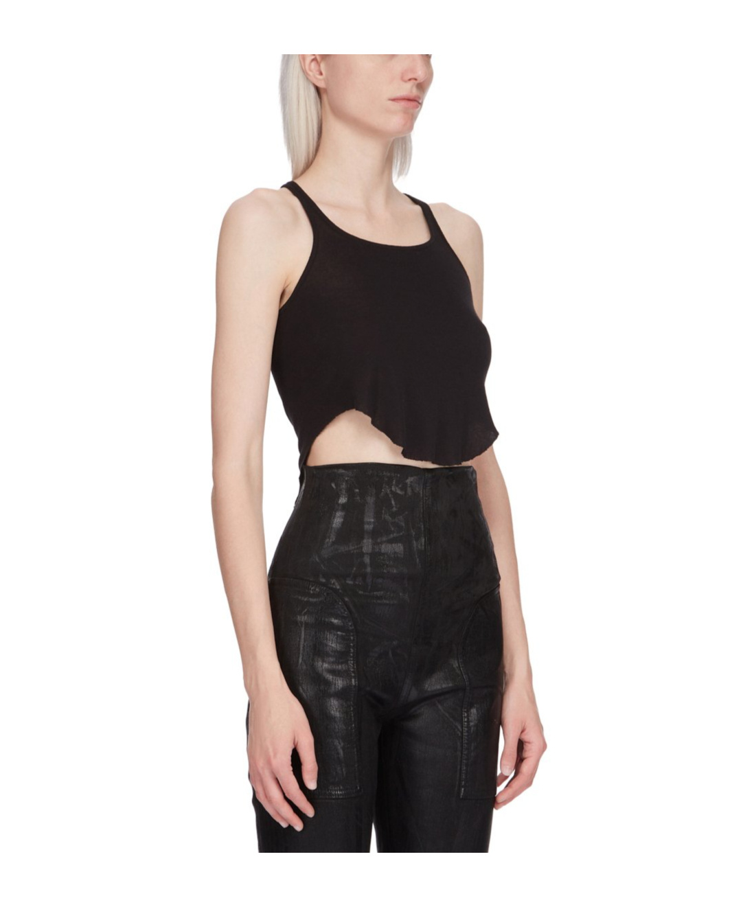 Shop Rick Owens Drkshdw Cropped Cotton Tank Top In Black