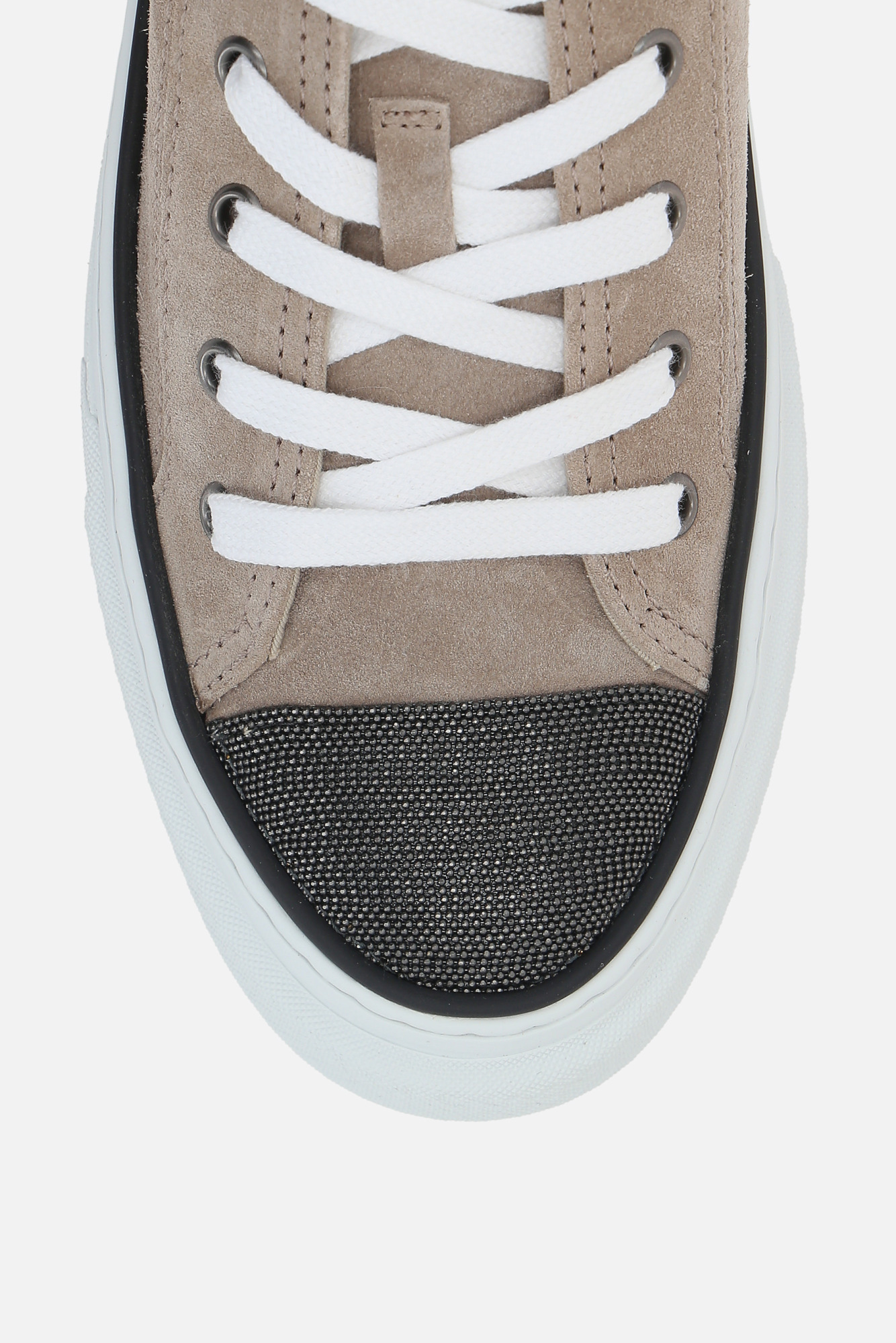 Brunello Cucinelli Monili-toecap Sneakers In Nude