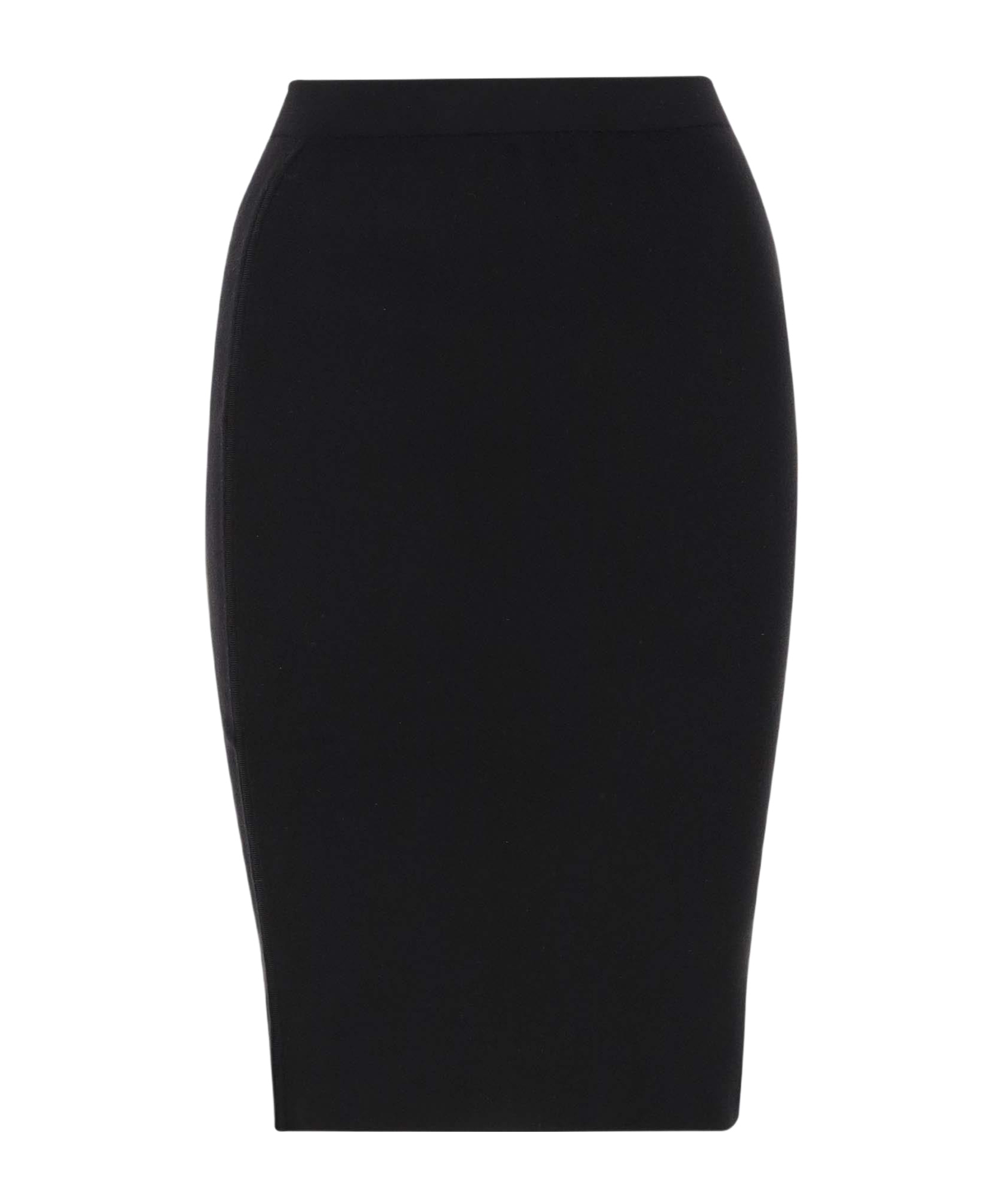 Shop Saint Laurent Fine-knit Pencil Skirt In Black