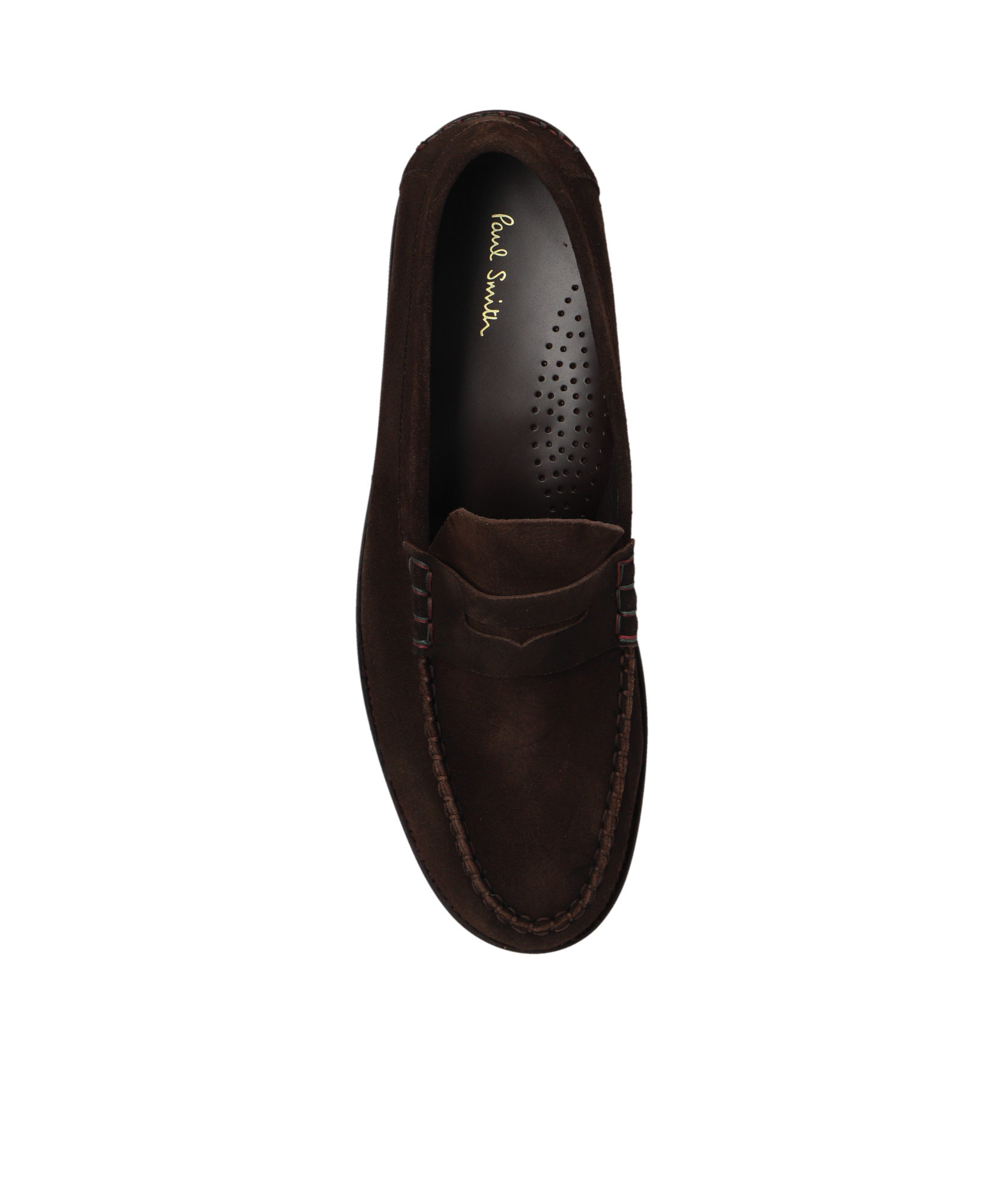 Paul Smith Penny-slot Suede Loafers In Black